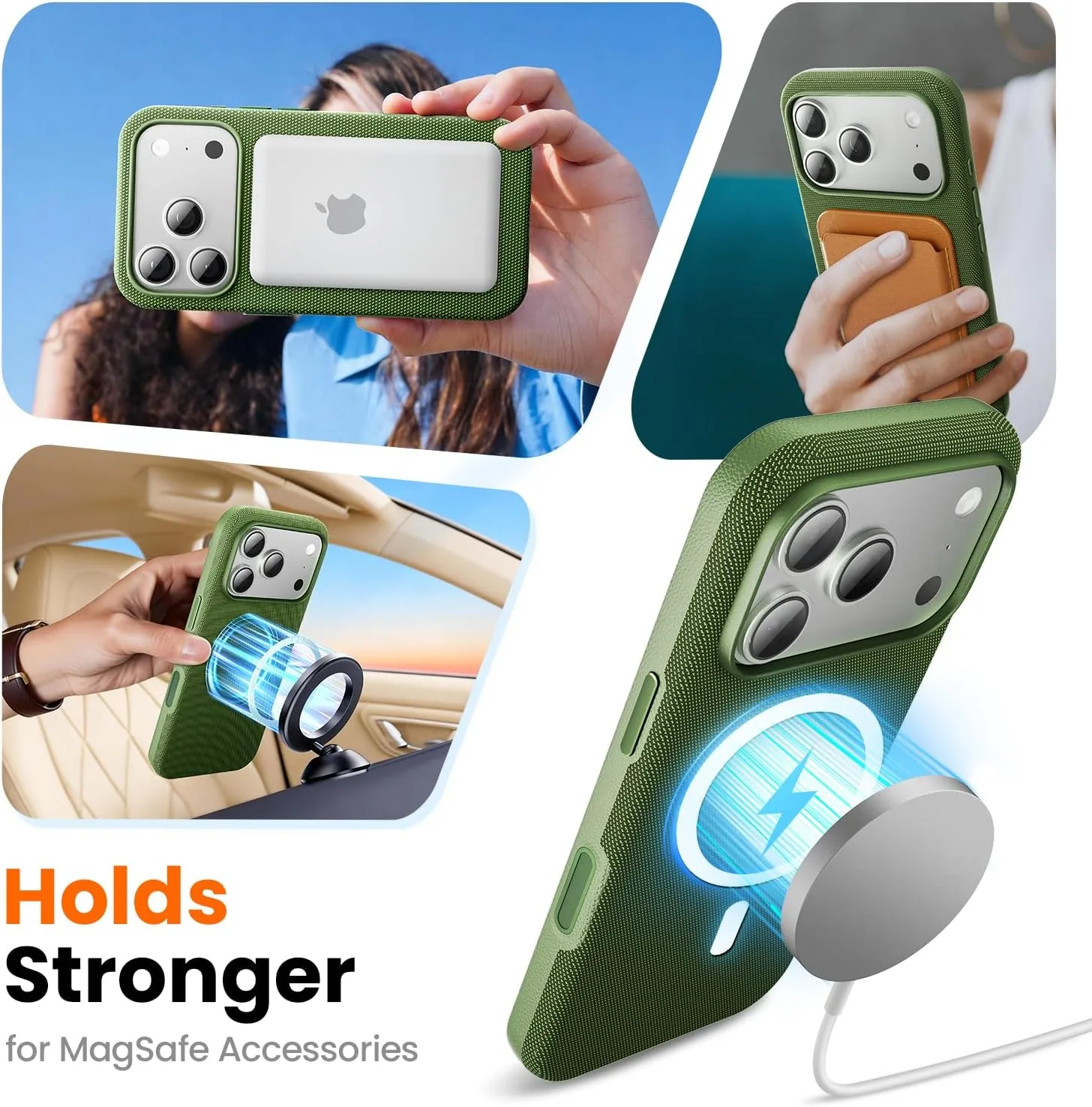Mkeke for iPhone 17 Pro Case Techwoven Green