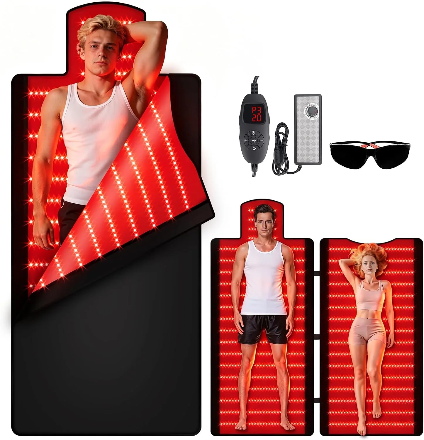 Red Light Therapy Mat for Full Body, 74.6"x33.3"