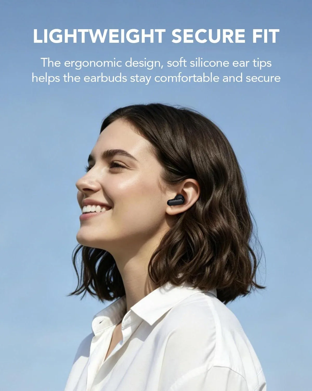 T8 Wireless Ear Buds Bluetooth Headphones with Mic, LED Power Display Deep Bass Wireless Earbuds, Ergonomic in-Ear Headphones Wireless Comfortable Secure Fit, 36H Playtime Fast Charging