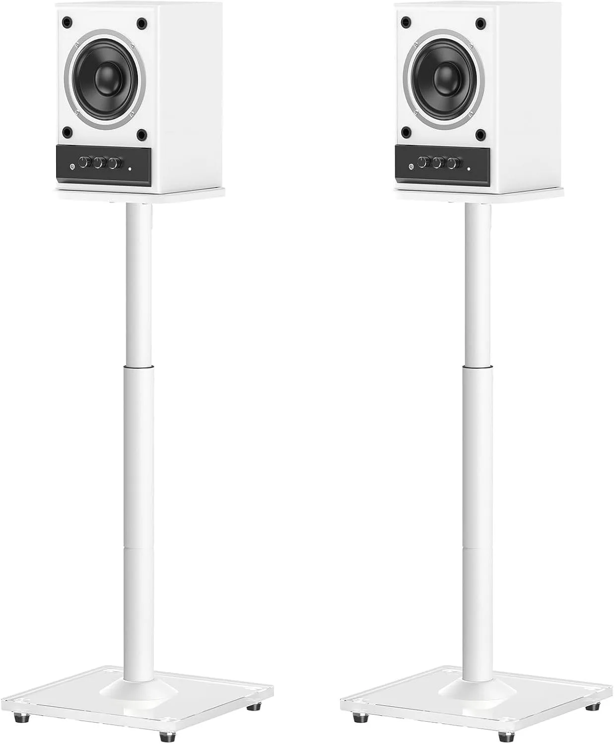 Soportes para parlantes Elived ajustables 28-37.4 pulgadas base de vidrio