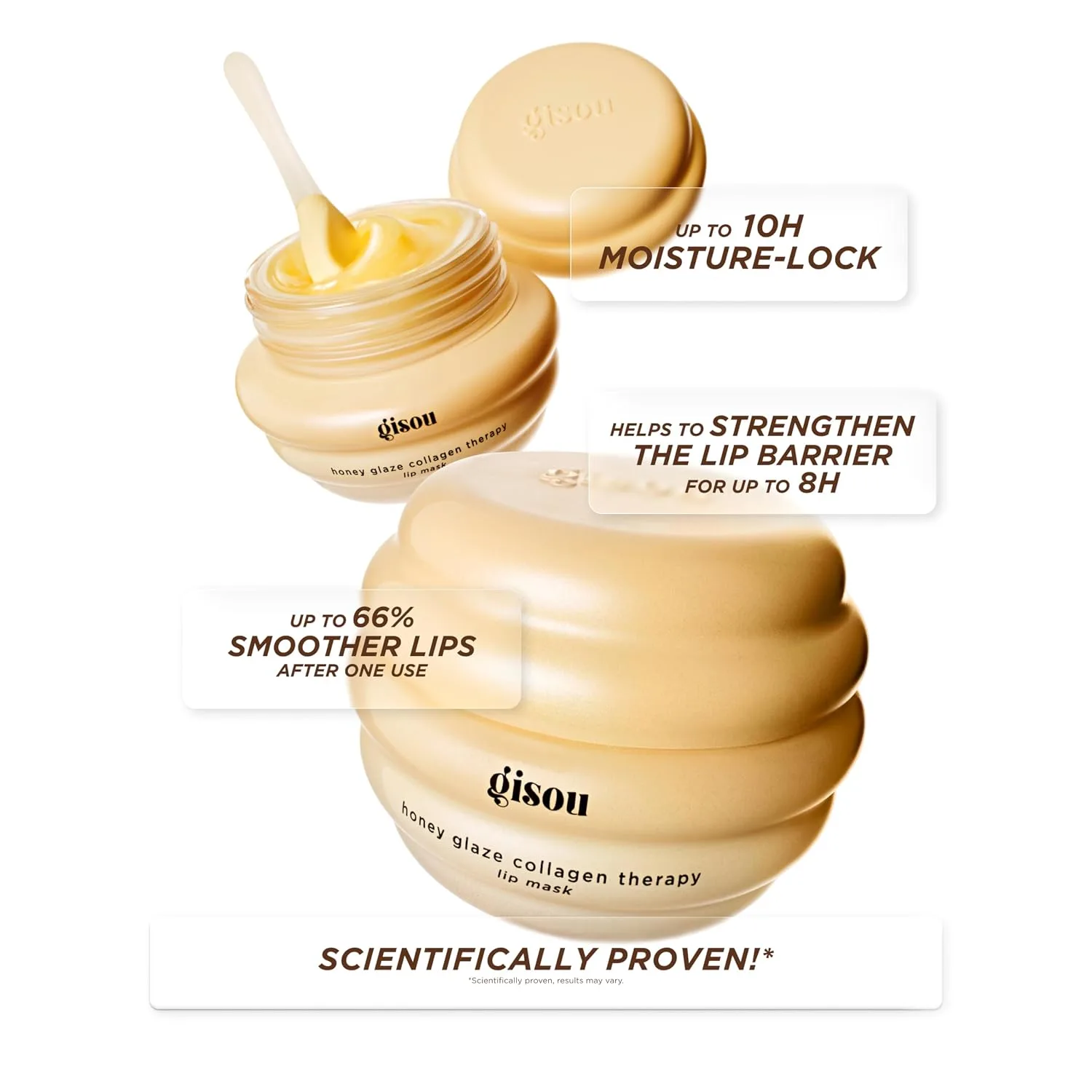 Gisou Honey Glaze Collagen Therapy Lip Mask (0.5 Fl Oz) - Honey Buttercream