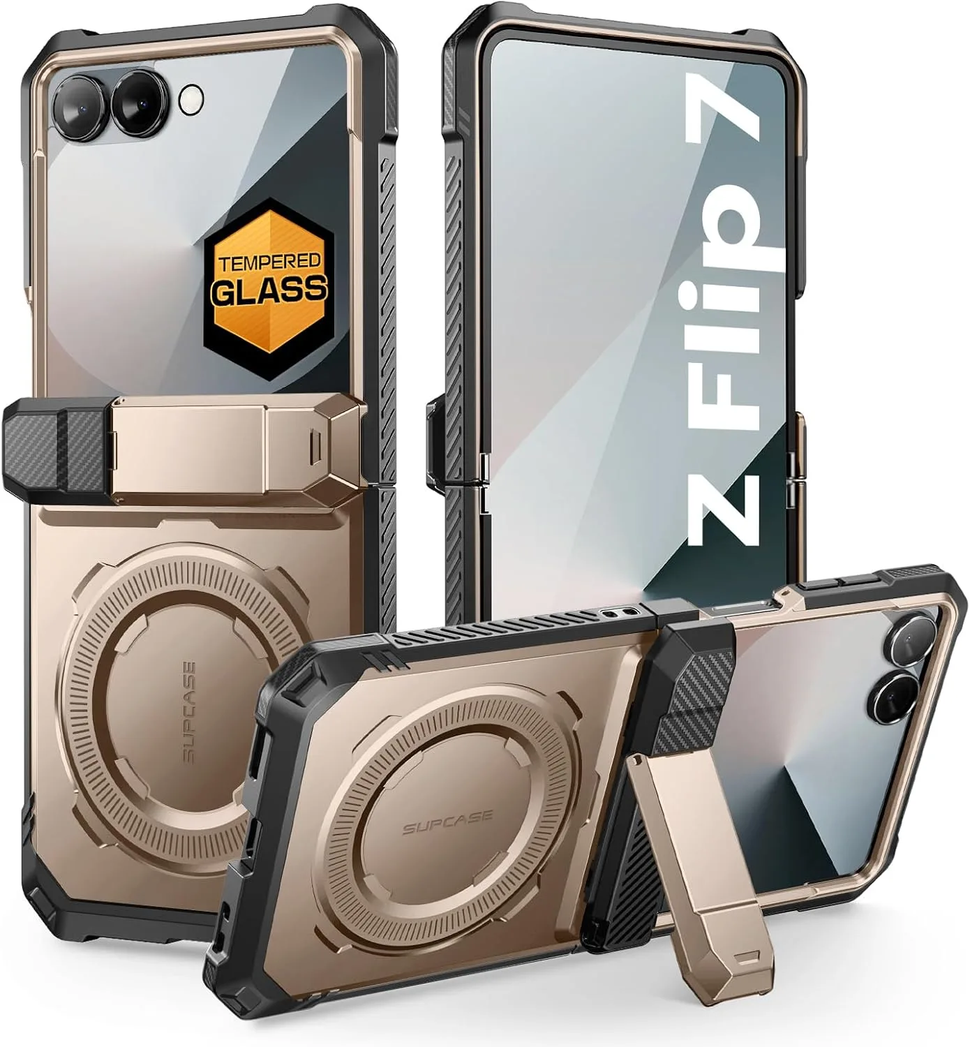 SUPCASE for Samsung Galaxy Z Flip 7 Case, Compatible with MagSafe, Desert