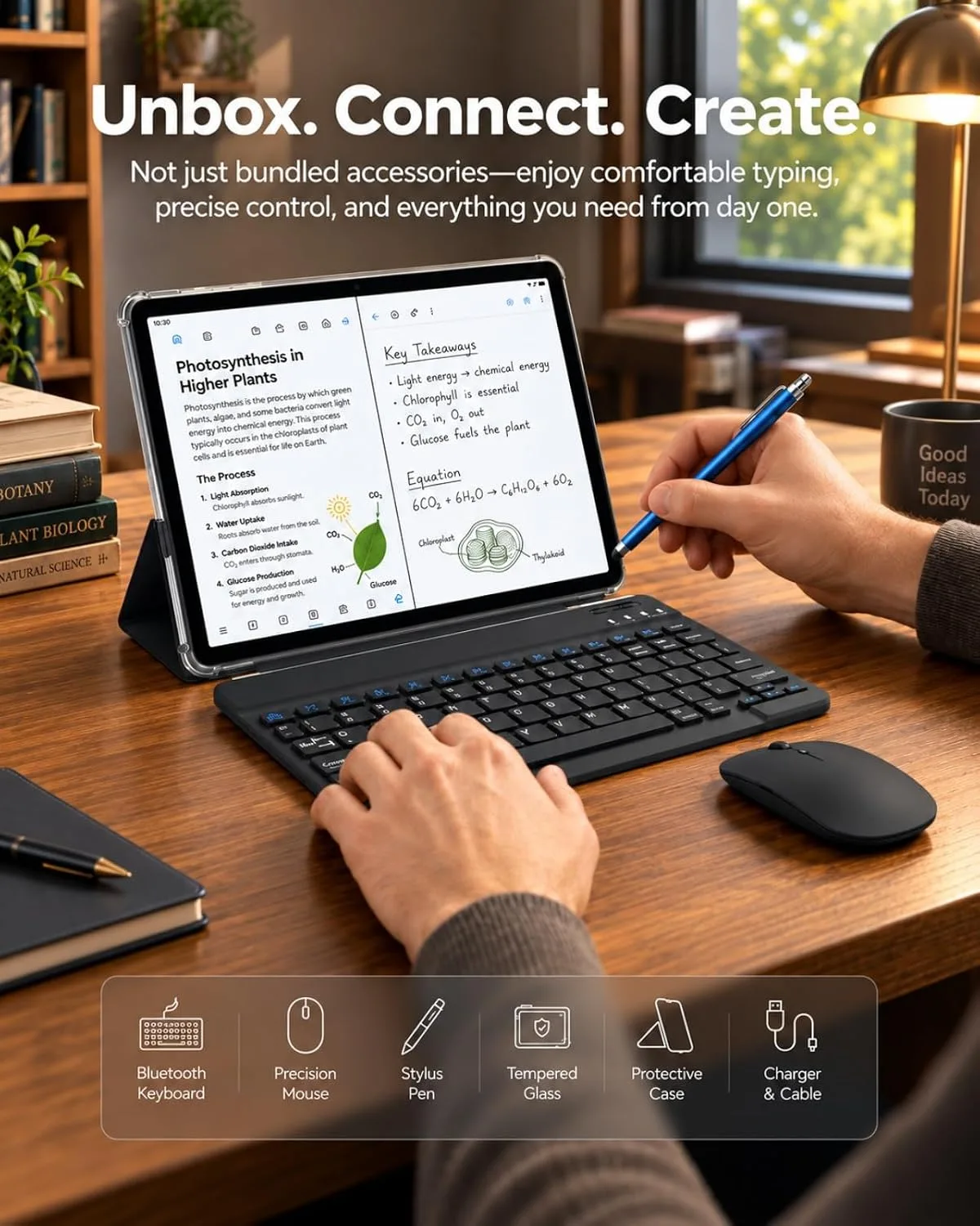 Upgrade 11 inch Android 16 Tablet with Keyboard, Gemini Ai, 24GB+128GB+2TB