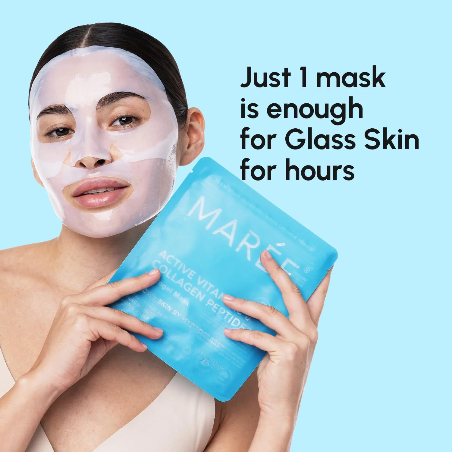 MAREE Hydrogel Collagen Face Mask - Hydrating Cooling Face Masks for Women