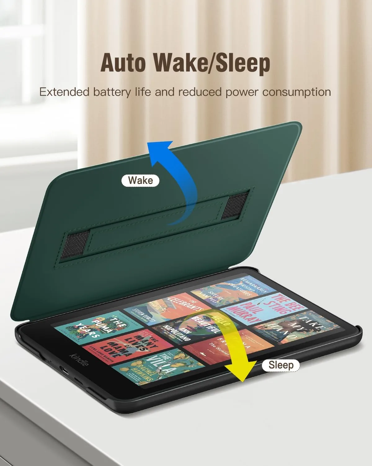 MoKo Case for 7" Kindle Paperwhite 12th Gen 2024, Midnight Green