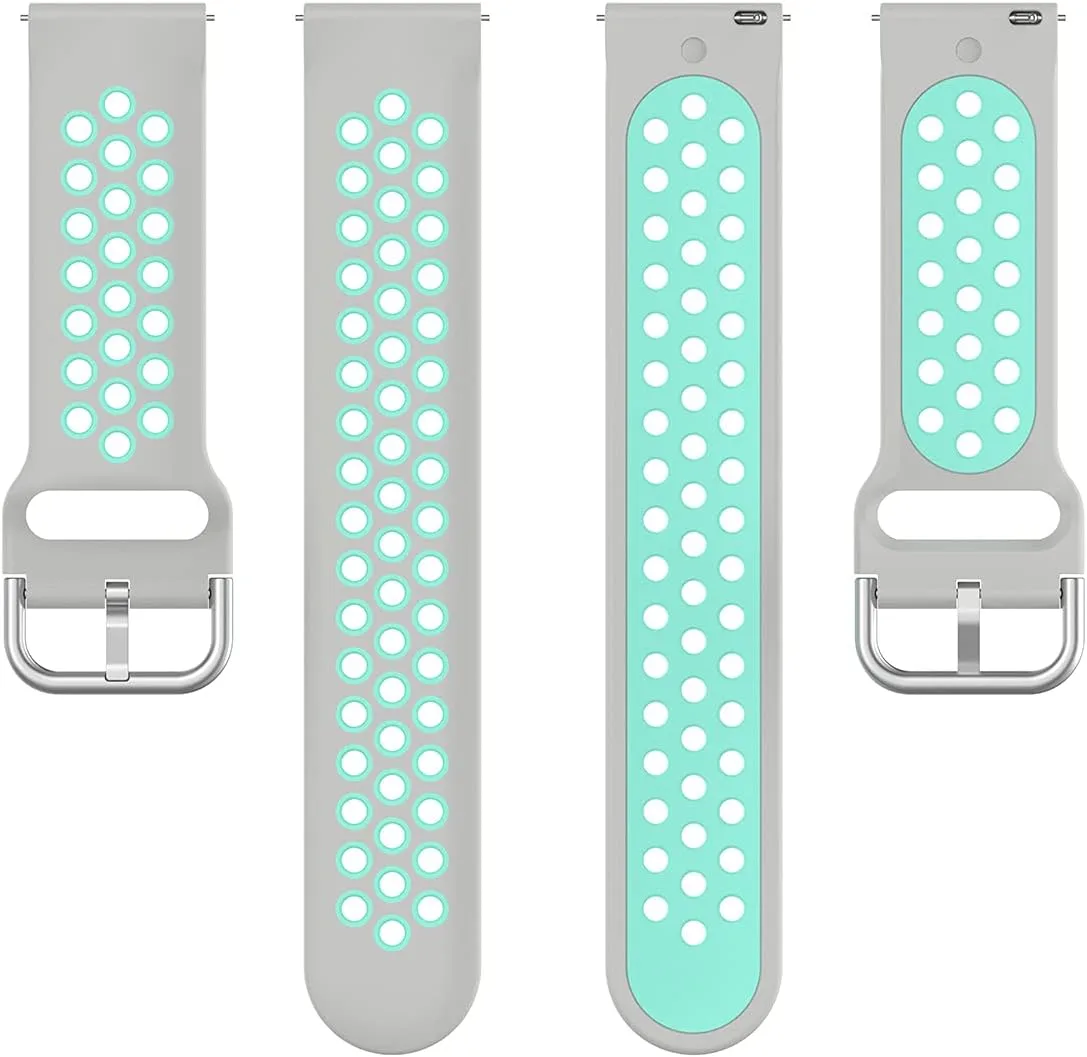 E ECSEM Compatible with COROS PACE 2 & COROS APEX 42mm & COROS APEX 2 Bands Two-Toned Silicone Breathable Replacement Sport Strap Quick-Release Wristband for COROS PACE 2 Smart Watch Women Men