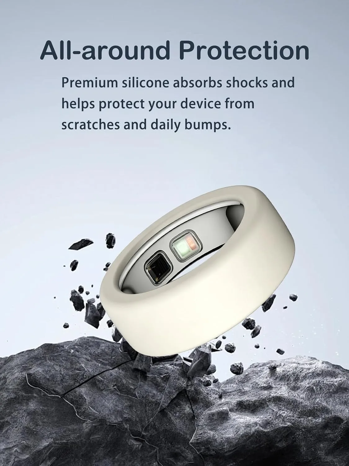 Silicone Case for Oura Ring 5, 2-Pack, M (10-13),Burgundy+Starlight