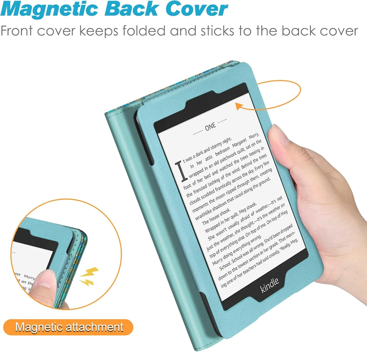 Fintie Stand Case for 6" Kindle Paperwhite 10th Gen 2018, Shades of Blue