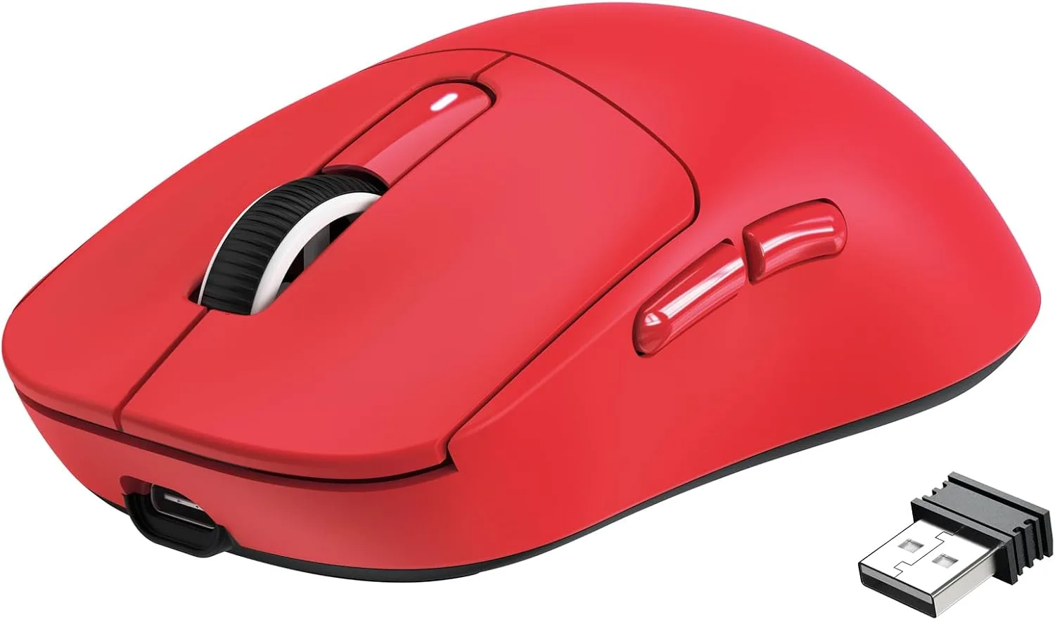 Mouse Gamer Manbasnake Attack Shark X3 49g Ultra Ligero Inalámbrico Rojo