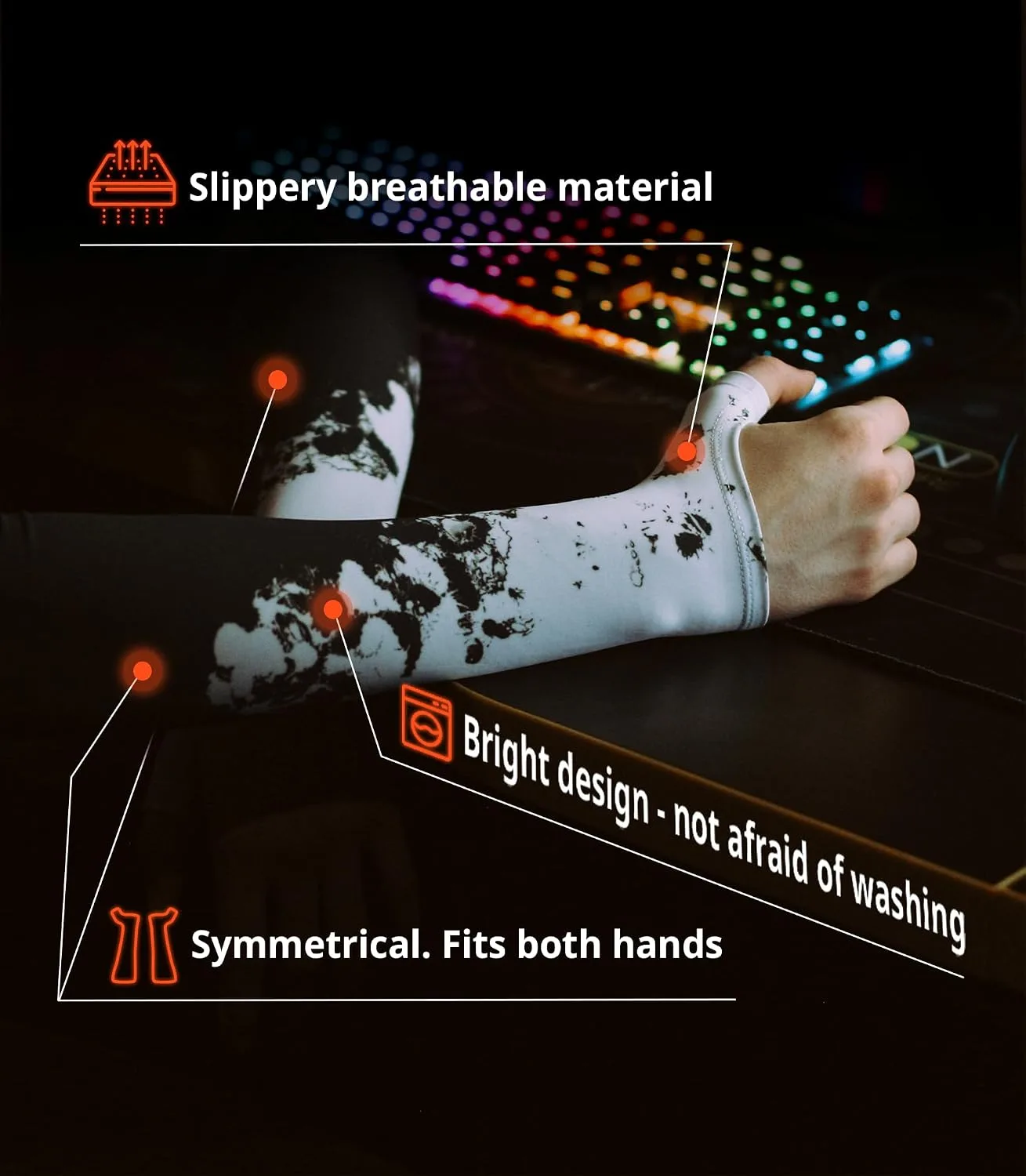 Gaming Arm Sleeve PC Sport compression esports gamer sleeve