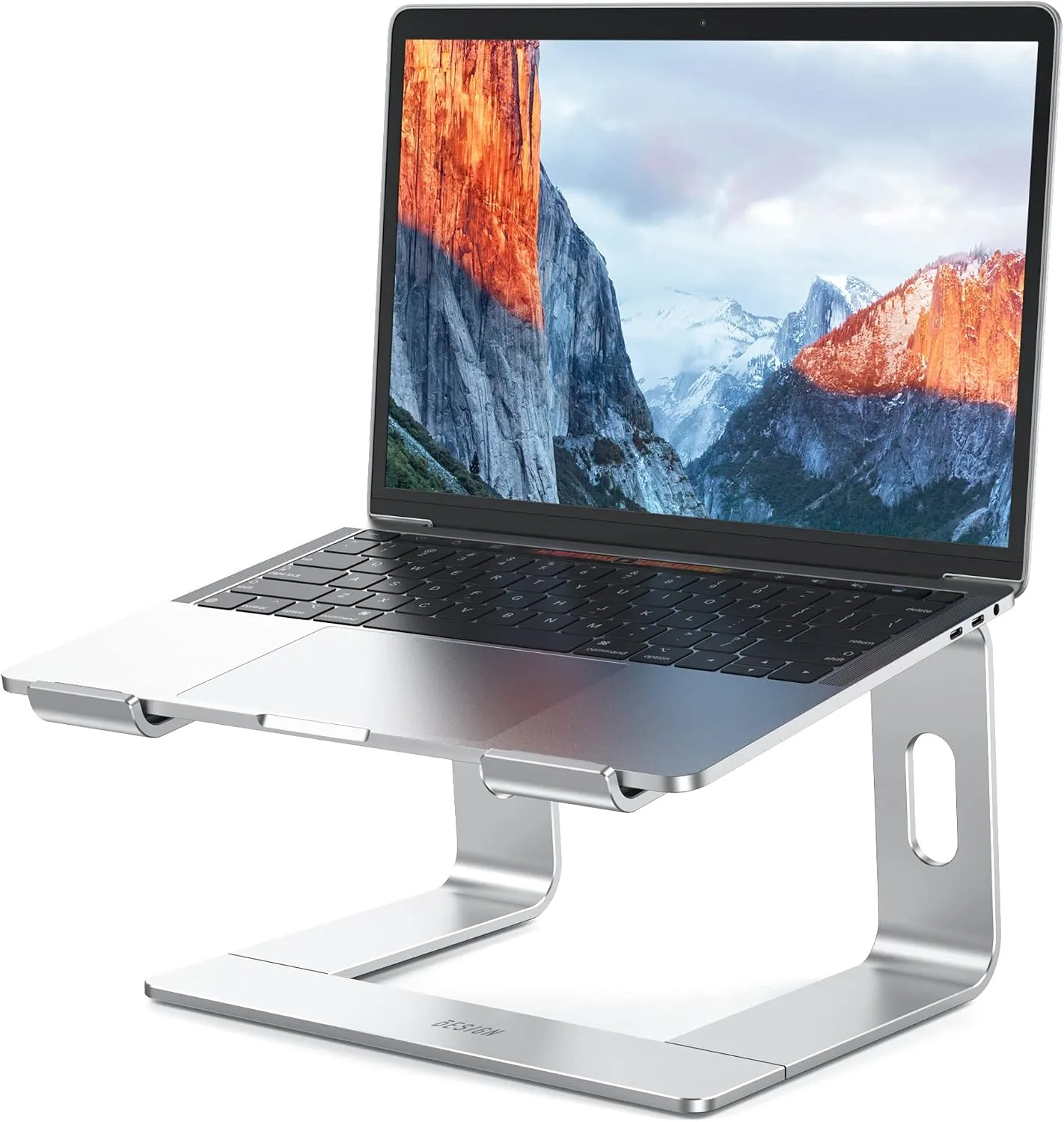 Base para laptop Besign LS03 aluminio compatible 10-15.6 pulgadas plateado