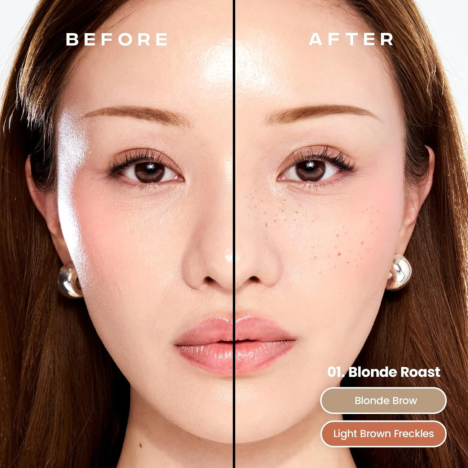 Sacheu Brow & Freckle STAY-N, 2-in-1 Brow Gel & Freckle Pen, Blonde Roast