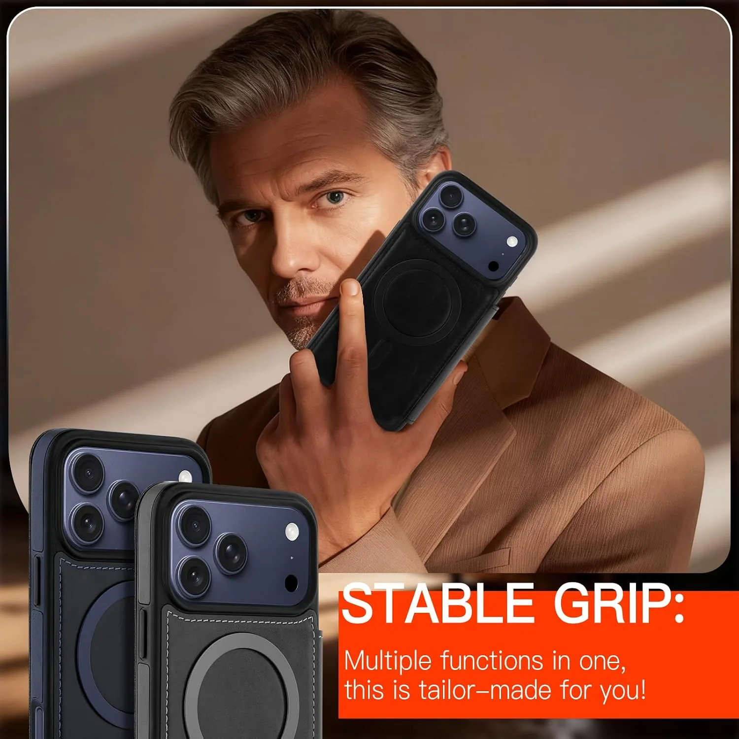 Wallet Phone Case Crafted for iPhone 17 Pro Black