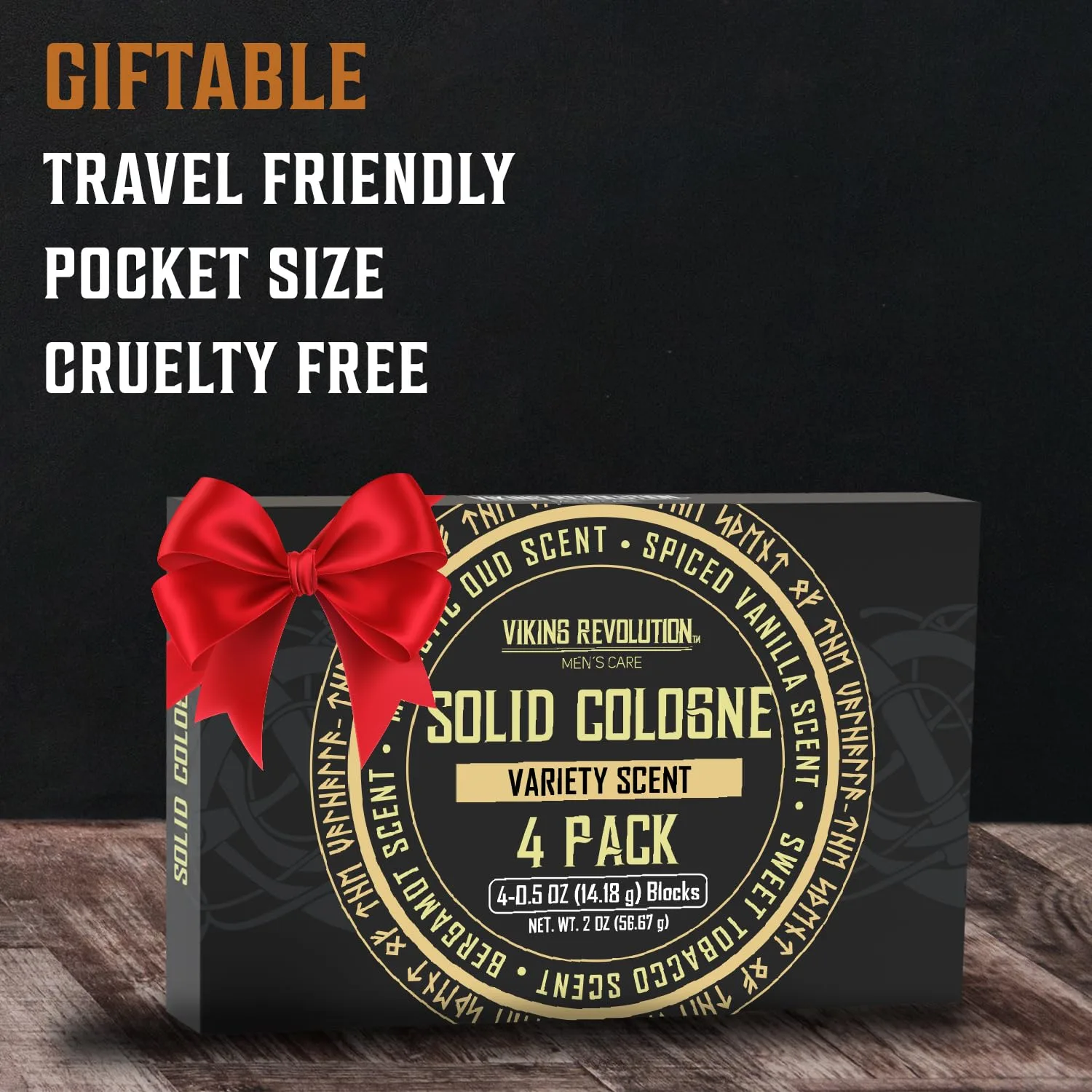 Viking Revolution Solid Cologne Set - Variety 2-0.5 oz (4 Pack)