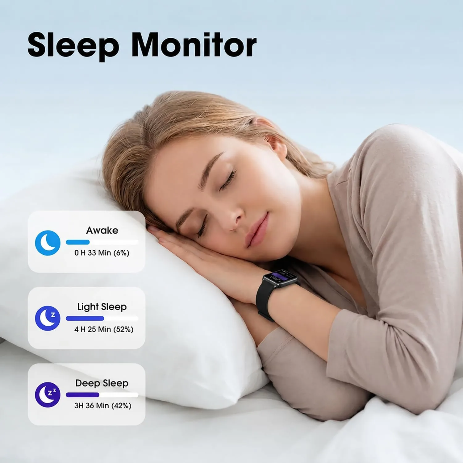 Smart Watch Fitness Tracker No APP No Phone Needed, Step Counter Watch