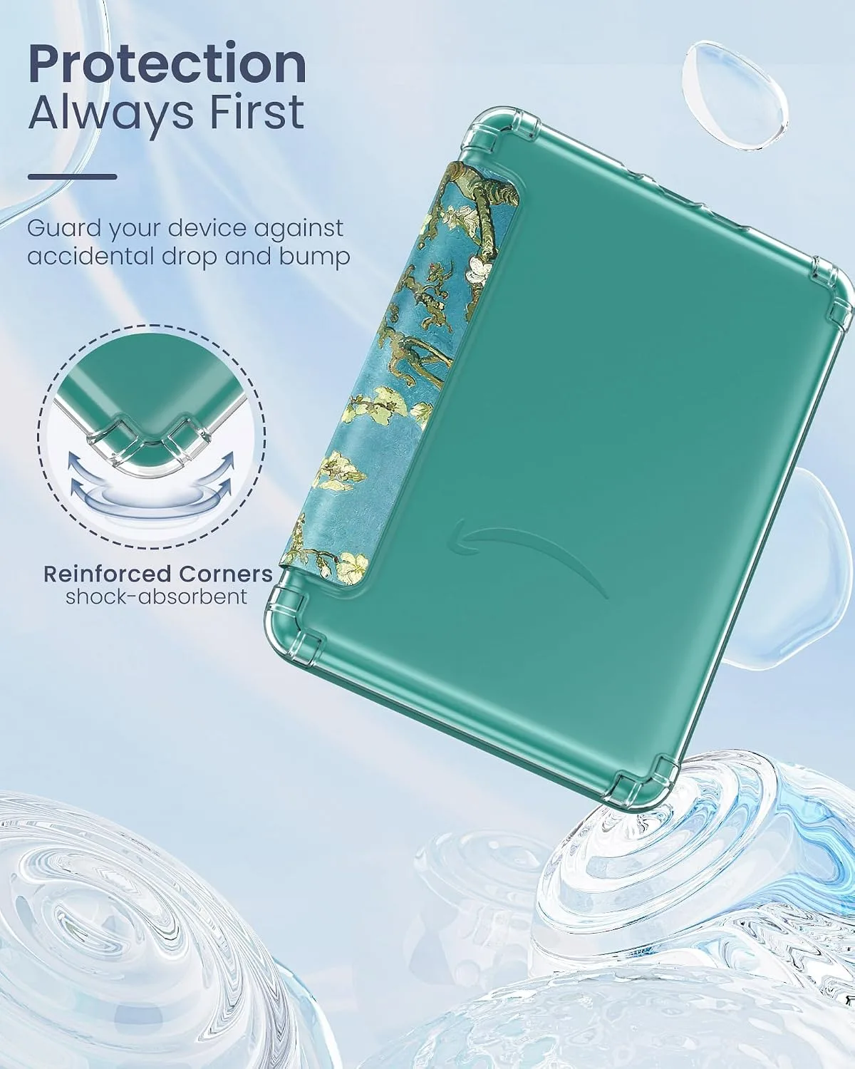 MoKo Case for Kindle Paperwhite 12th Gen & Colorsoft 2024, Apricot Blossom