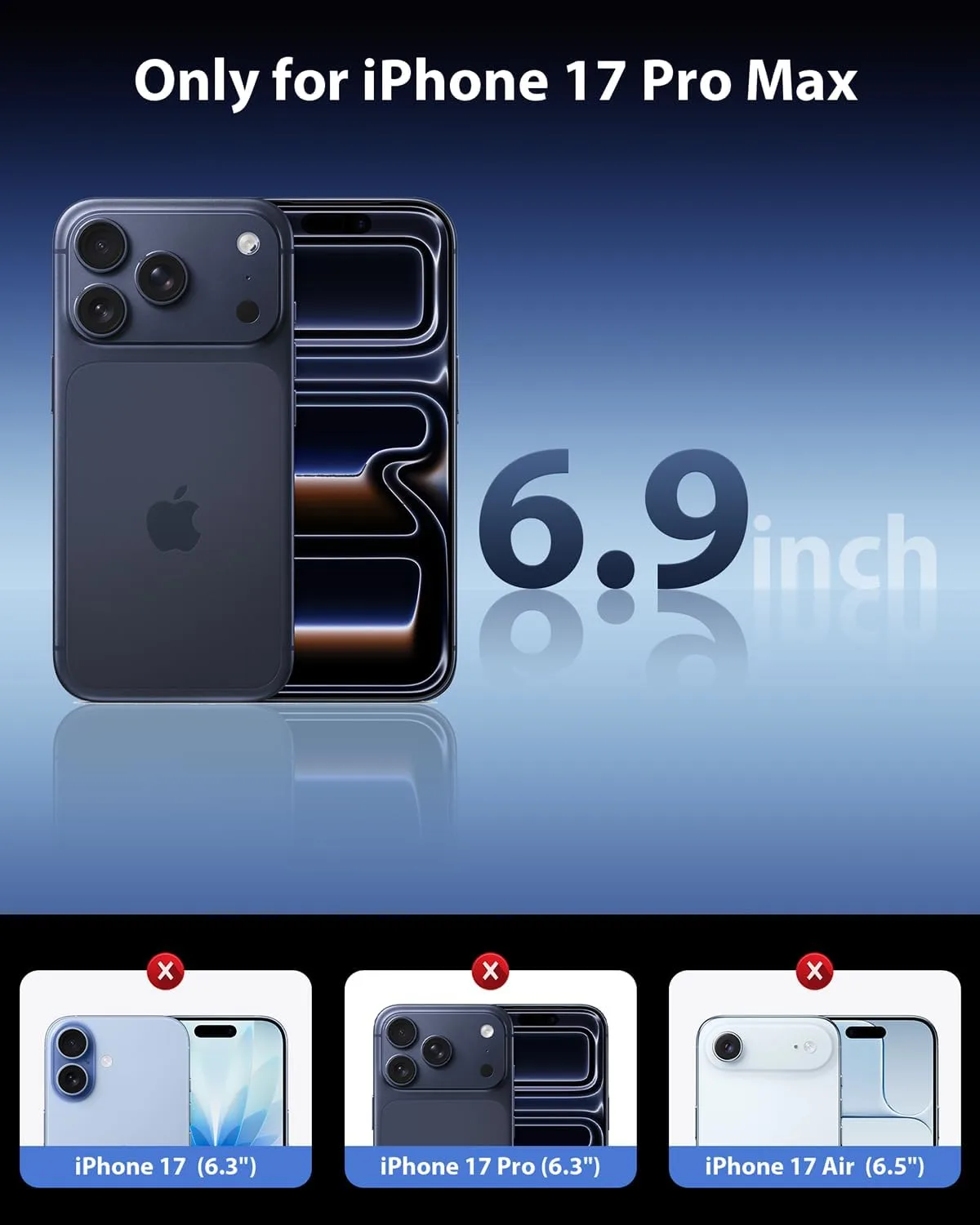 Mkeke for iPhone 17 Pro Max Case Clear [Not Yellowing]