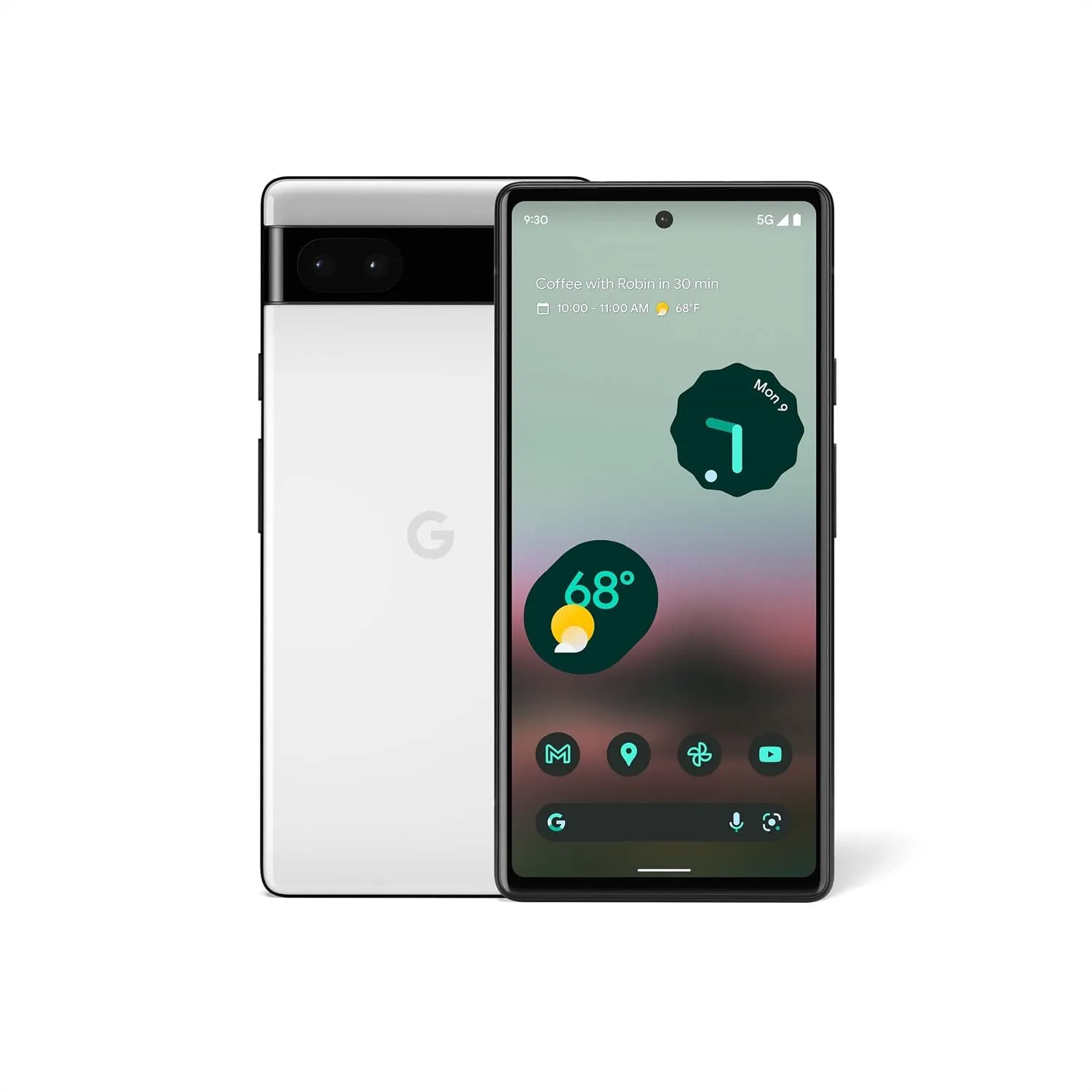 Google Pixel 6A 5G, 128GB + 6GB RAM, Charcoal - Unlocked (GSM Only) (International Version) (Renewed)