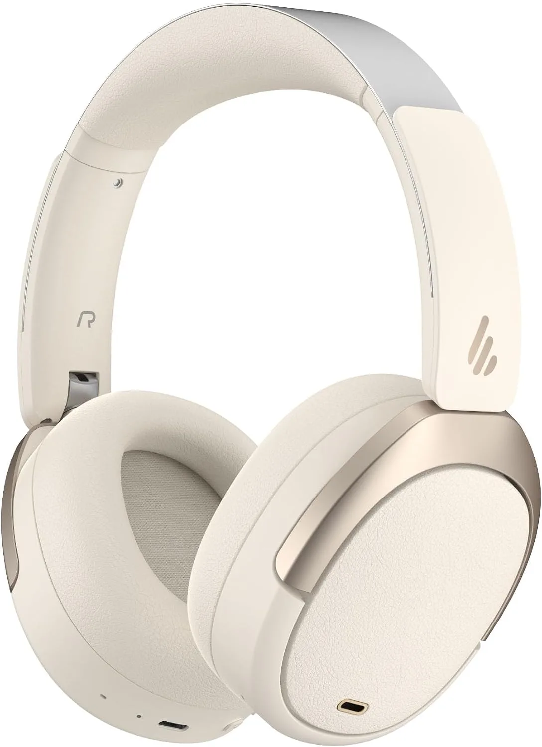 Edifier W80 Over Ear Headphones with -49dB Active Noise Cancelling, Ivory