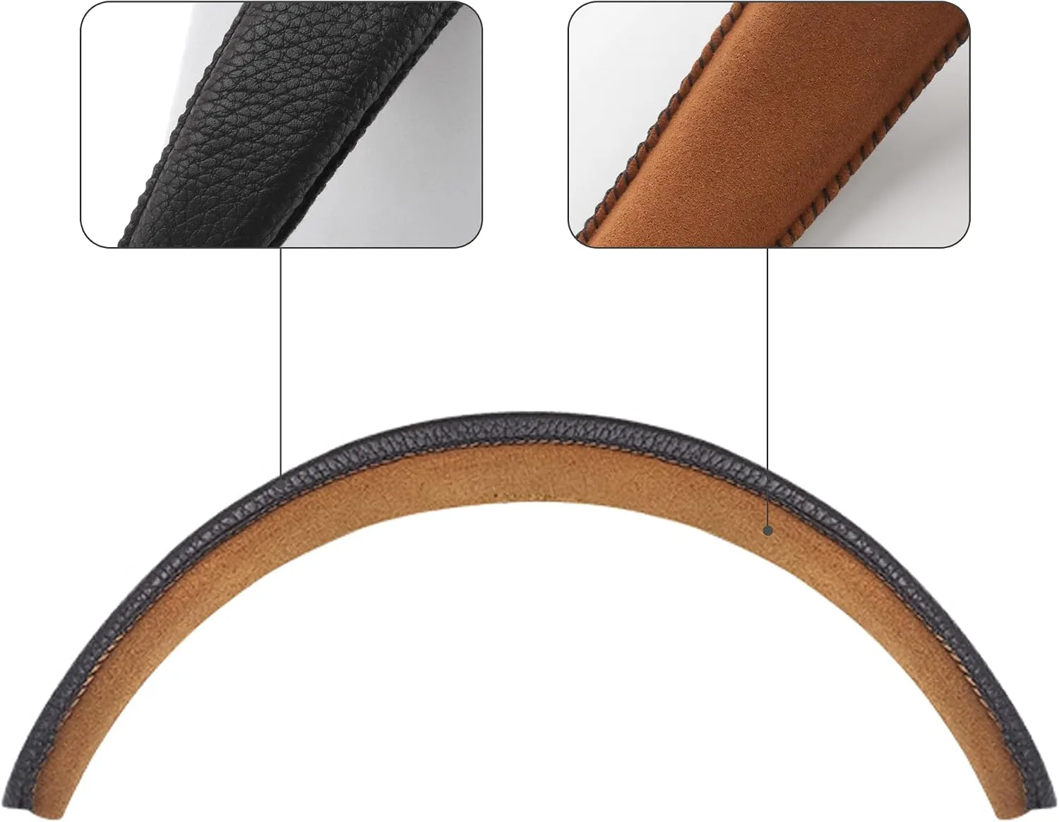 Major 2 Headband Replacement Headband Top Pad Cushion Cover Compatible with Marshall Major 2 Major II Headphones Headband Pad Cover Protector Repair Parts - Brown