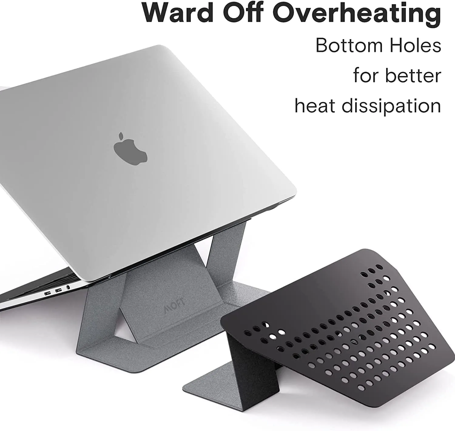 MOFT Adhesive Laptop Stand, Foldable &Portable Laptop Riser for Mobile Work