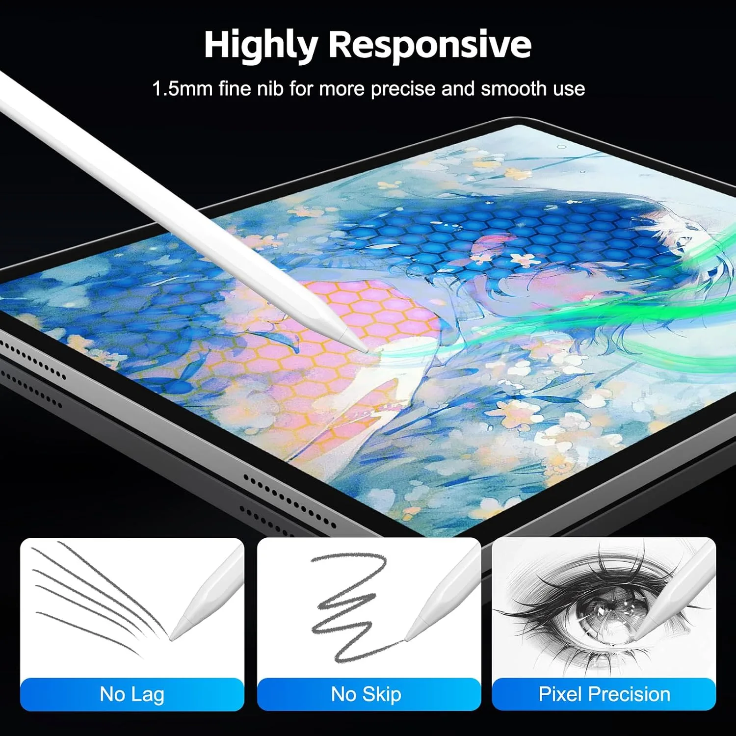 Stylus Pen for iPad 2026-2018 with 13mins Fast Charge,Tilt Sensitivity