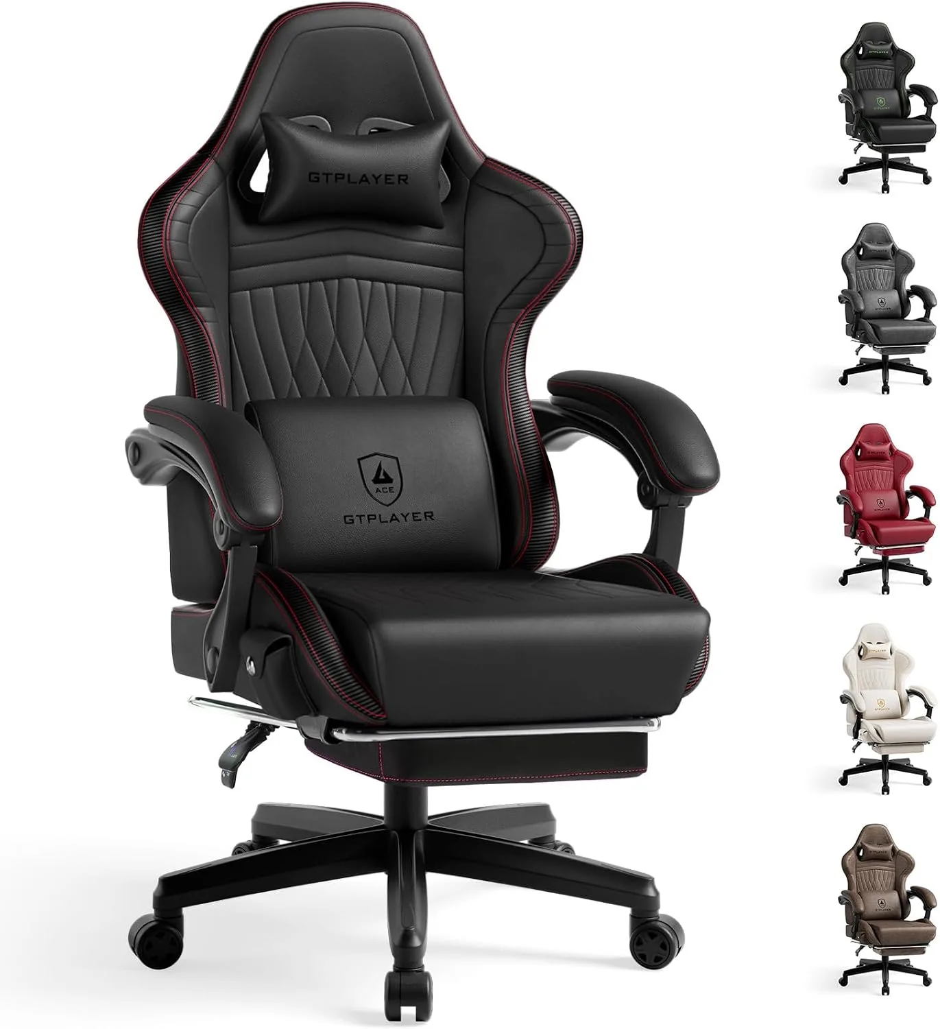 GTPLAYER Gaming Chair, Comfort Computer Office Chair for Adults, Red