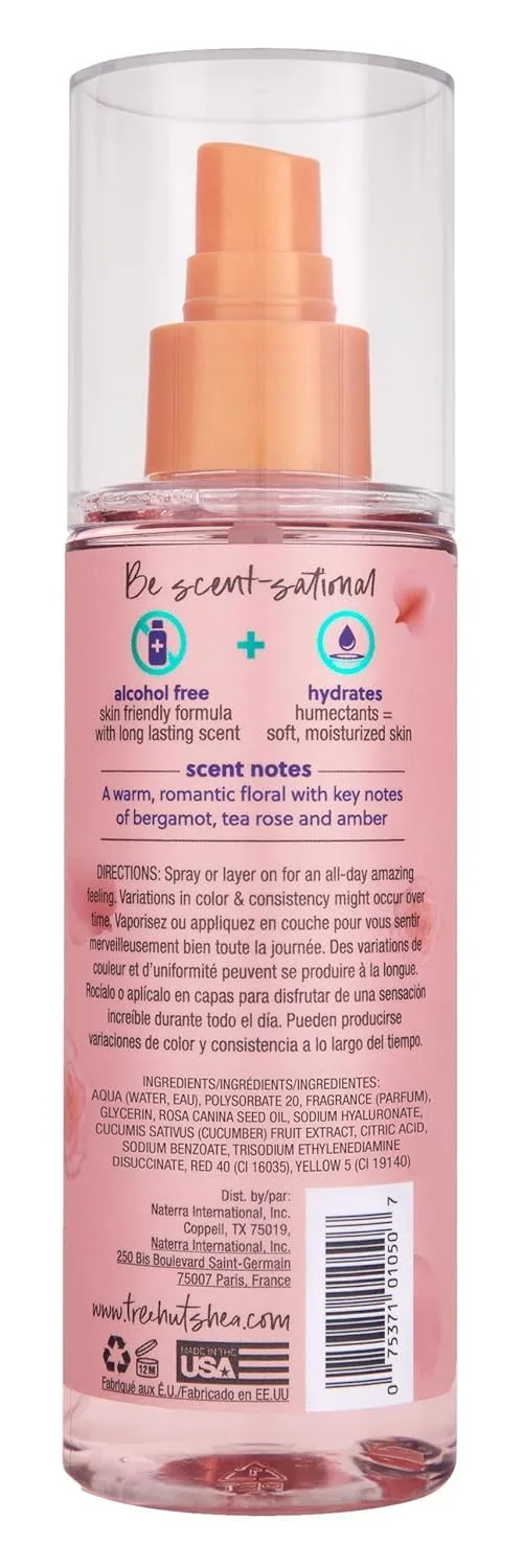 Tree Hut Moroccan Rose Hair & Body Mist, Alcohol-Free Body Spray, 6 Fl Oz