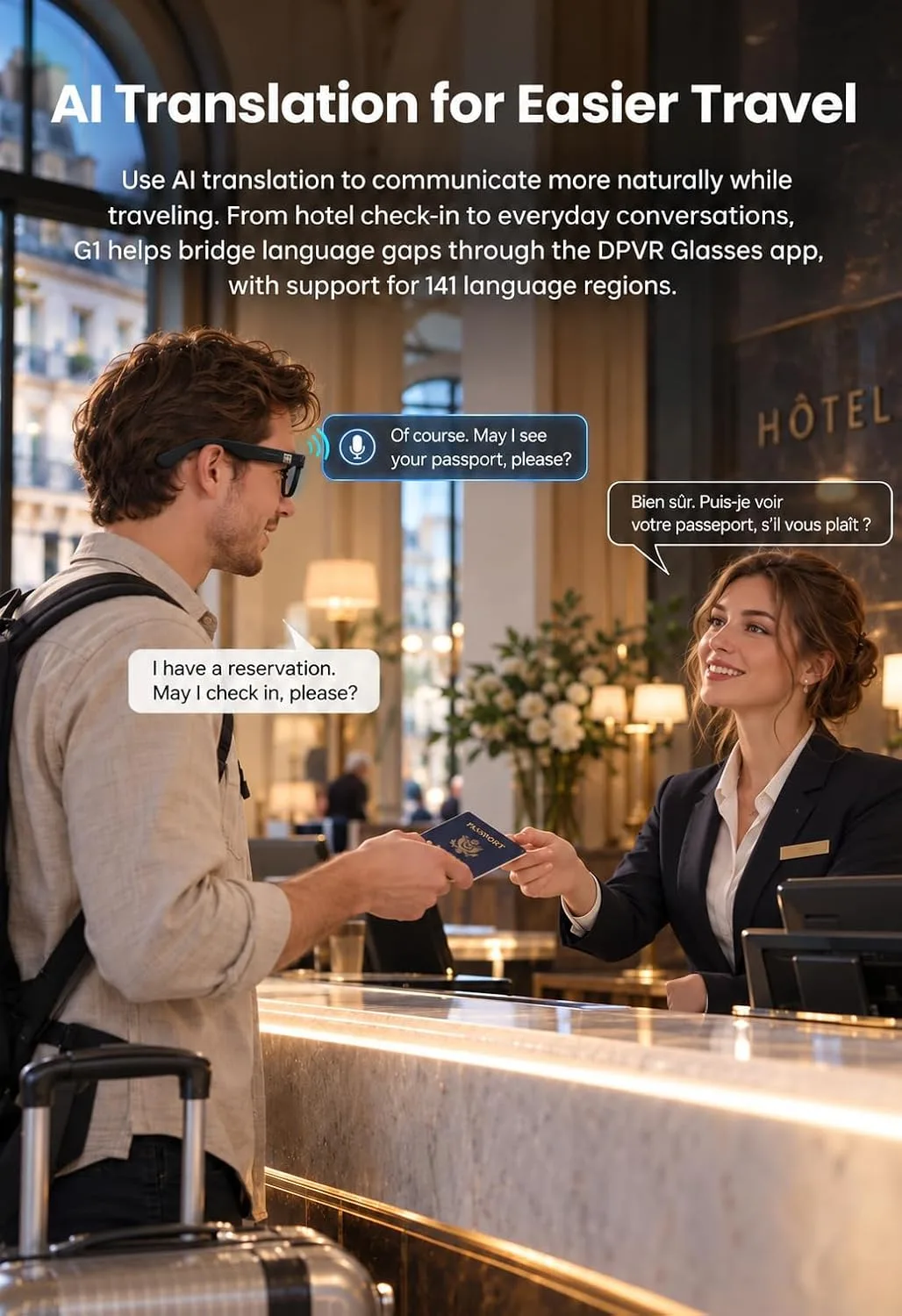 G1 AI Smart Glasses with Camera and Bluetooth, 8MP Video Recording Glasses