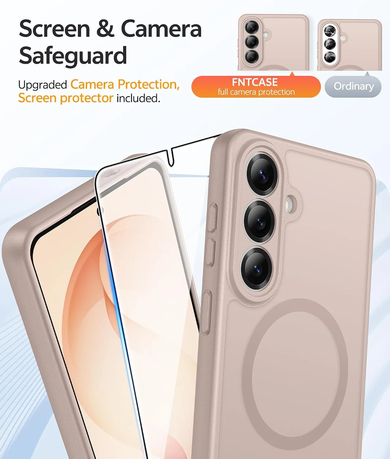 FNTCASE for Samsung Galaxy S26 Plus Case, Fit for Magsafe, Desert Gold