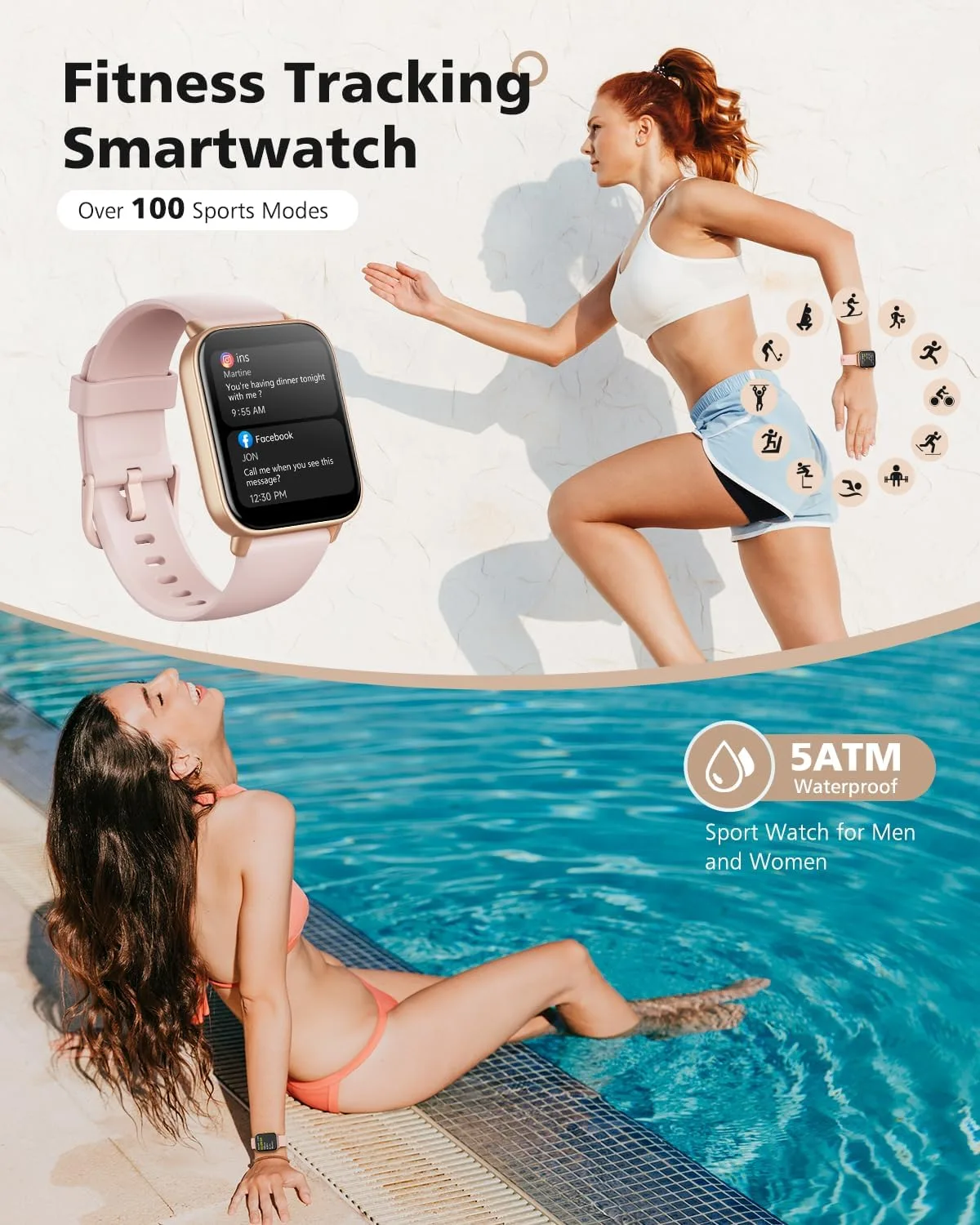 Smart Watches for Women, 1.85" Alexa Smart Watch for Android Phones/iPhones