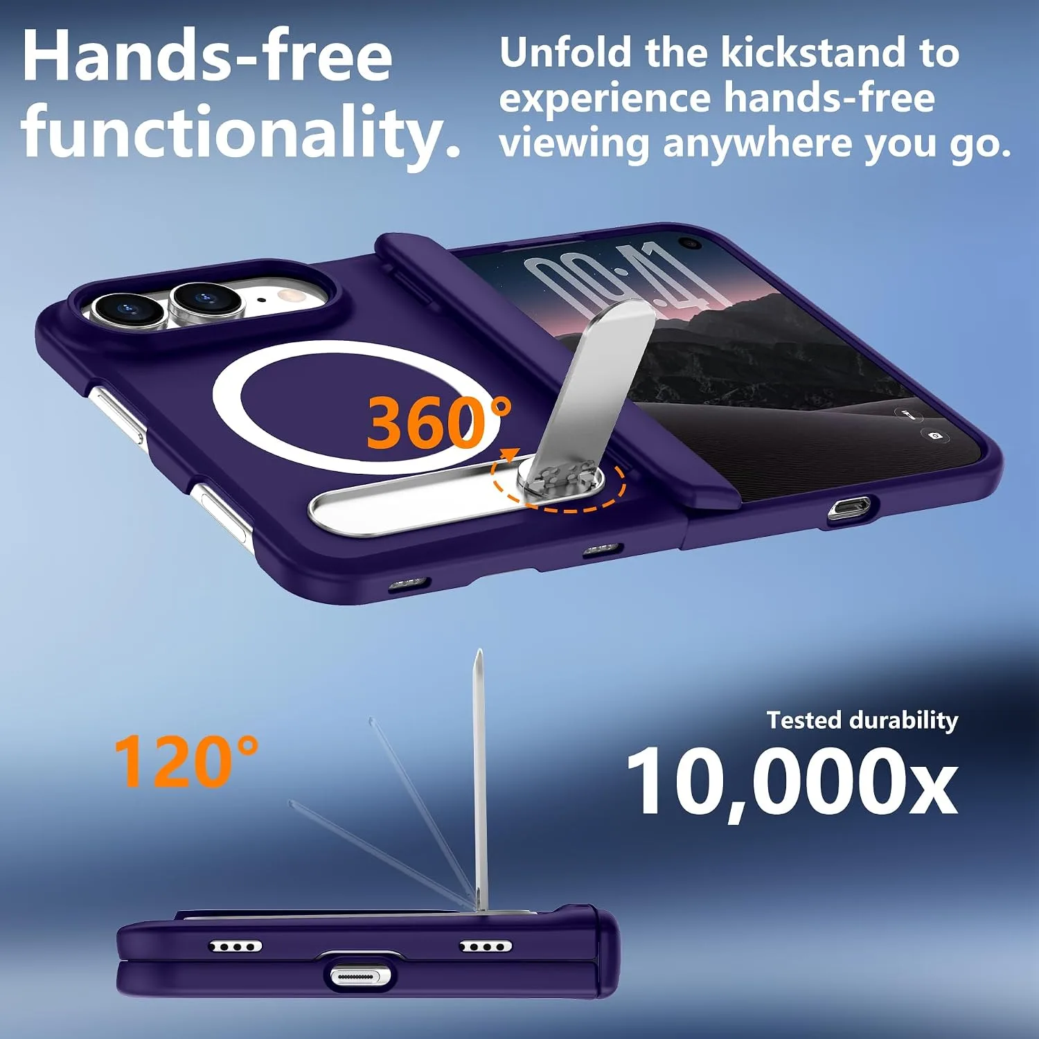 For iPhone Duo Case/iPhone Fold Case with Kickstand & Screen Protector