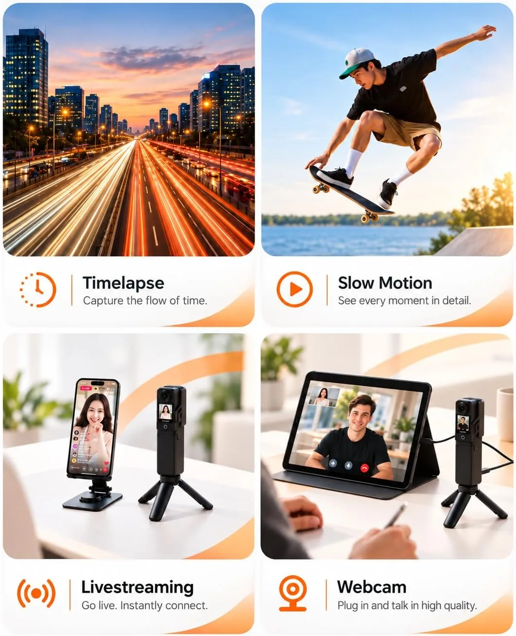 SJCAM C400 4K YouTube Vlogging Camera for Travel Content Creator Stream