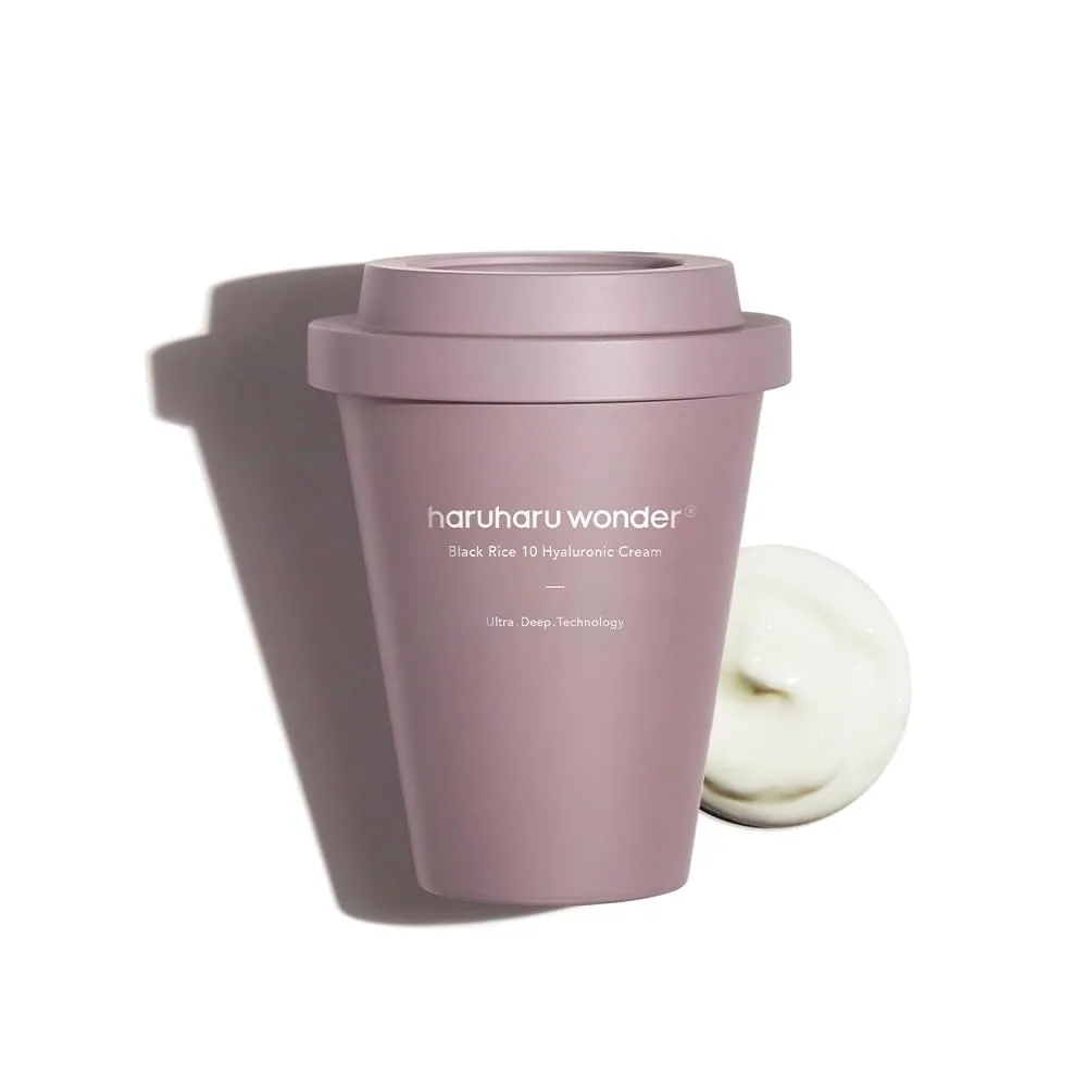 HARUHARU wonder Black Rice 10 Hyaluronic Cream, 3.0 fl.oz, Lavender Scent