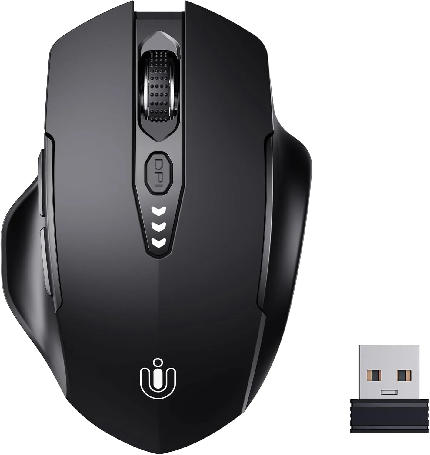 Mouse inalámbrico Uineer 2.4GHz recargable con indicador de batería