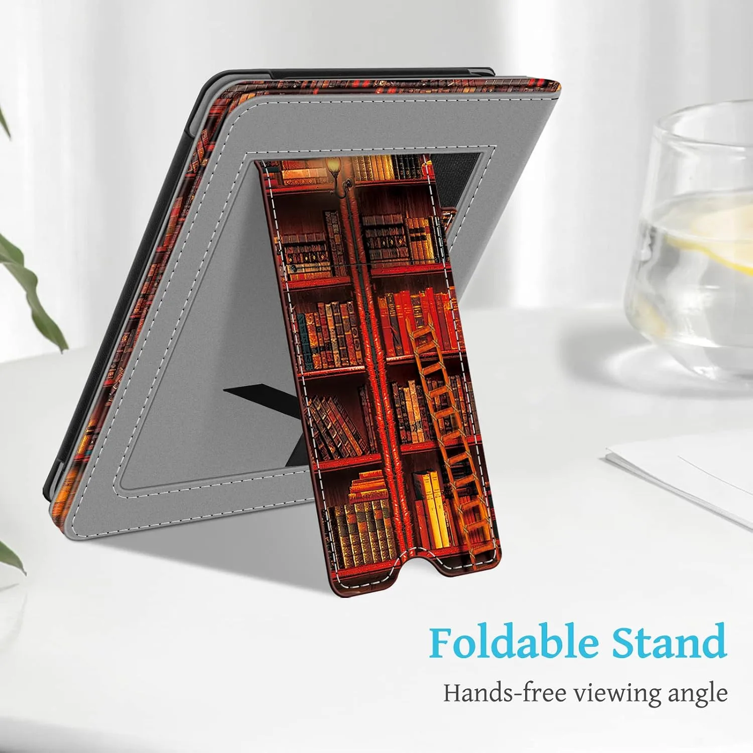 Fintie Stand Case for 6" Kindle 11th Generation 2024/2022, Library