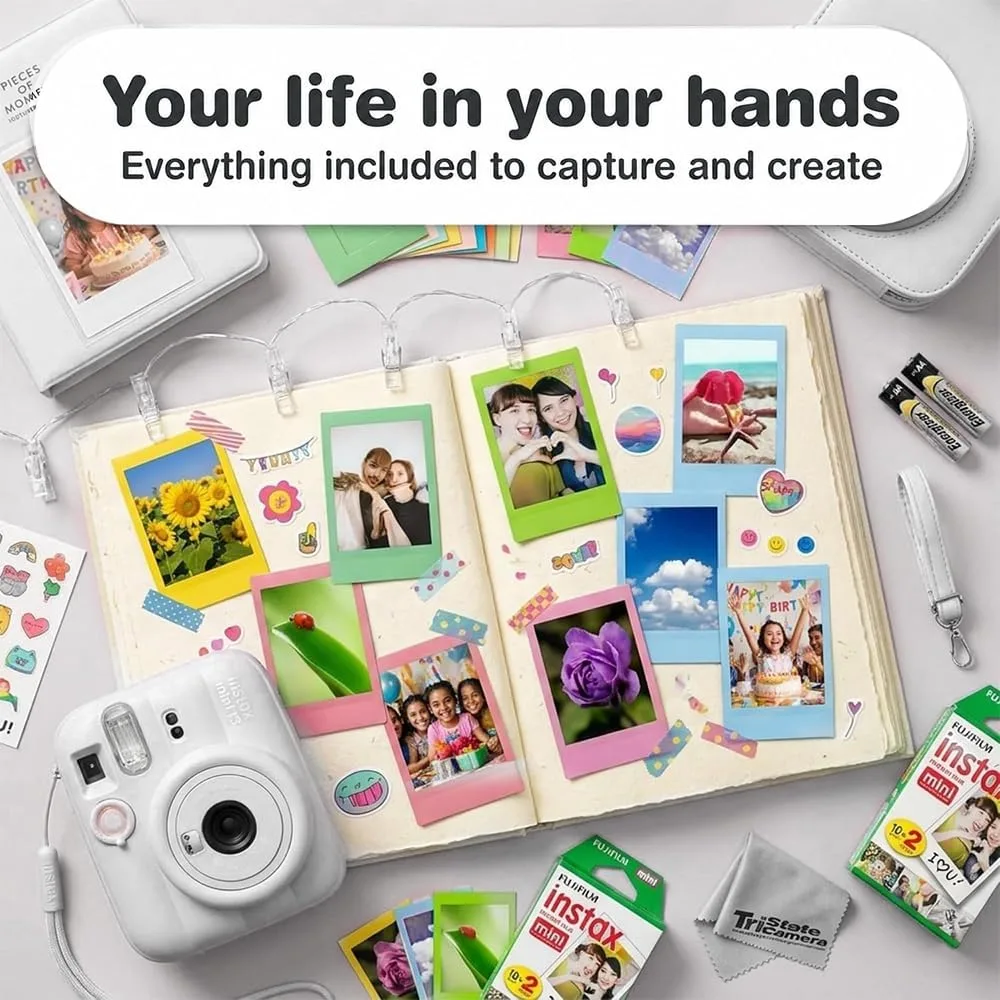 Fujifilm Instax Mini 13 White Instant Camera with 20-Sheet Film Set