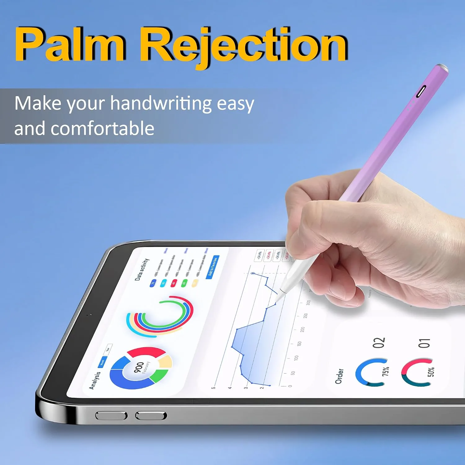 Stylus Pen for iPad 2026-2018, 15 Mins Fast Charge Pencil for iPad A16 11th/10th/9-6th Generation, Air M4 M3 M2 11"/13"/5-3rd, Pro M4 11/12.9/13, Mini A17 Pro/6/5th, Tilt Sensitivity Palm Rejection