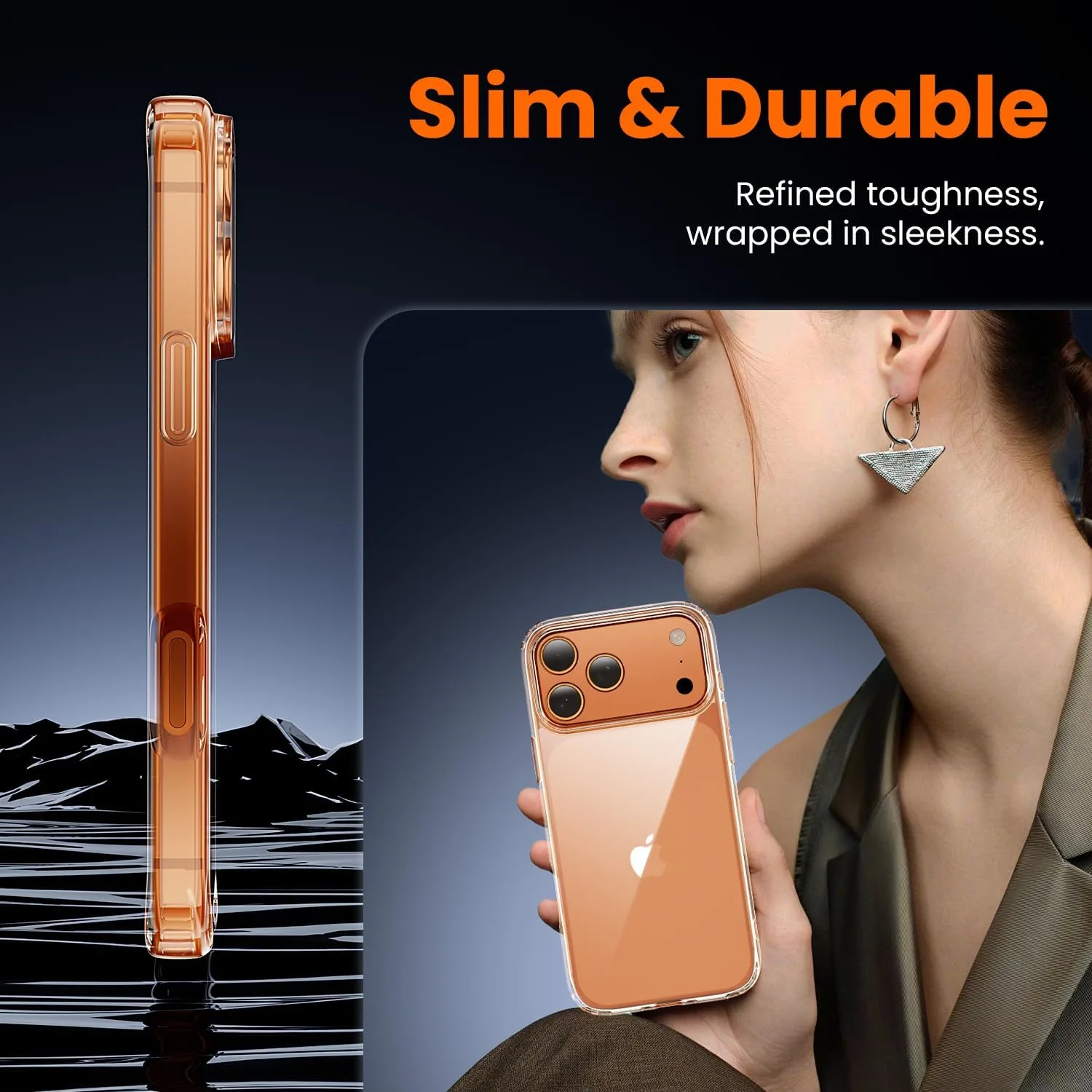 toushion 3 in 1 for iPhone 17 Pro Max Case Transparent