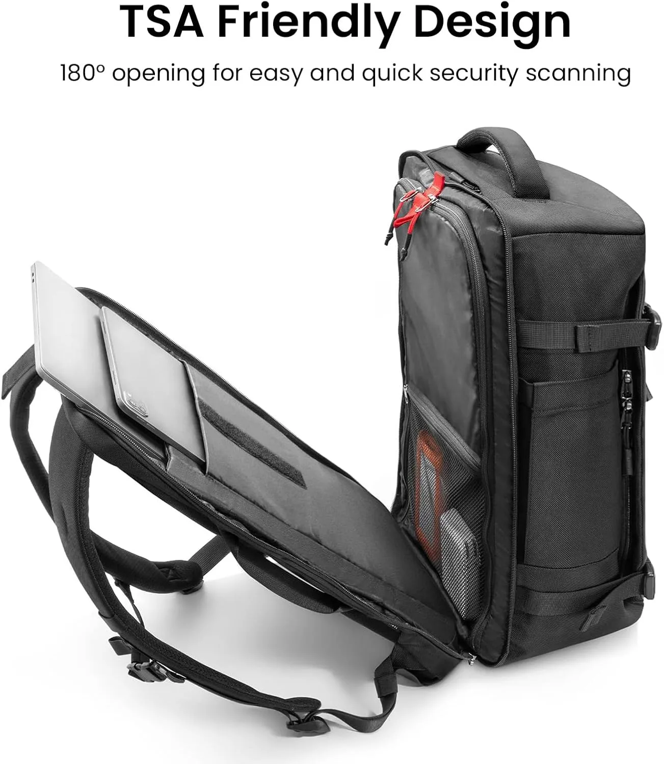 tomtoc Travel Backpack 40L, TSA Carry On Bag Flight Approved, PFAS Free