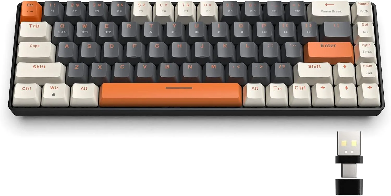 MAGIC-REFINER RK68 Compact 68 Keys Wireless Mechanical Gaming Keyboard