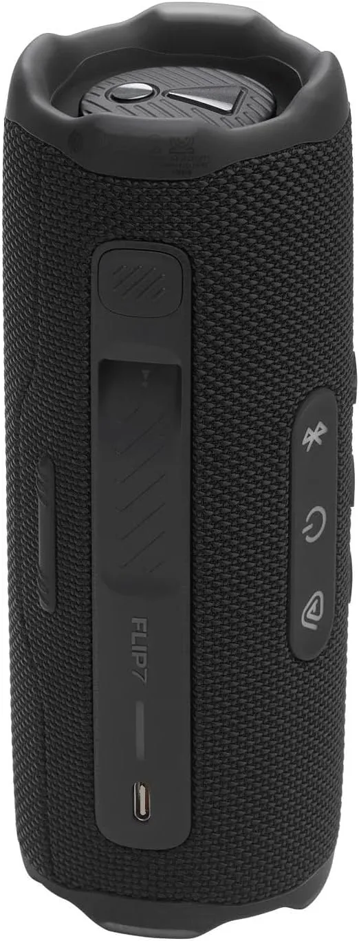 JBL Flip 7 Portable Bluetooth Speaker, IP68 Waterproof, Dustproof, Drop-Proof, PushLock System, AI Sound Boost, 16H Battery, Megen Hardshel Protection Case (Black)