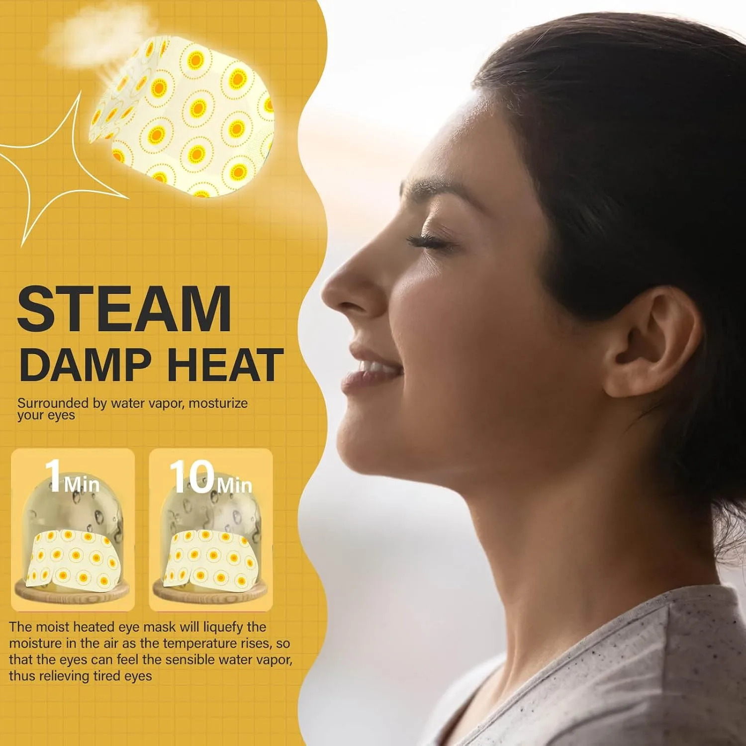 16 Packs Steam Eye Masks for Dry Eyes Heating Eye Mask Warm Compress for Eyes Relief Stress, Eye Fatigue Travel Essential Self Heating Moist Sleep Mask SPA Accessories