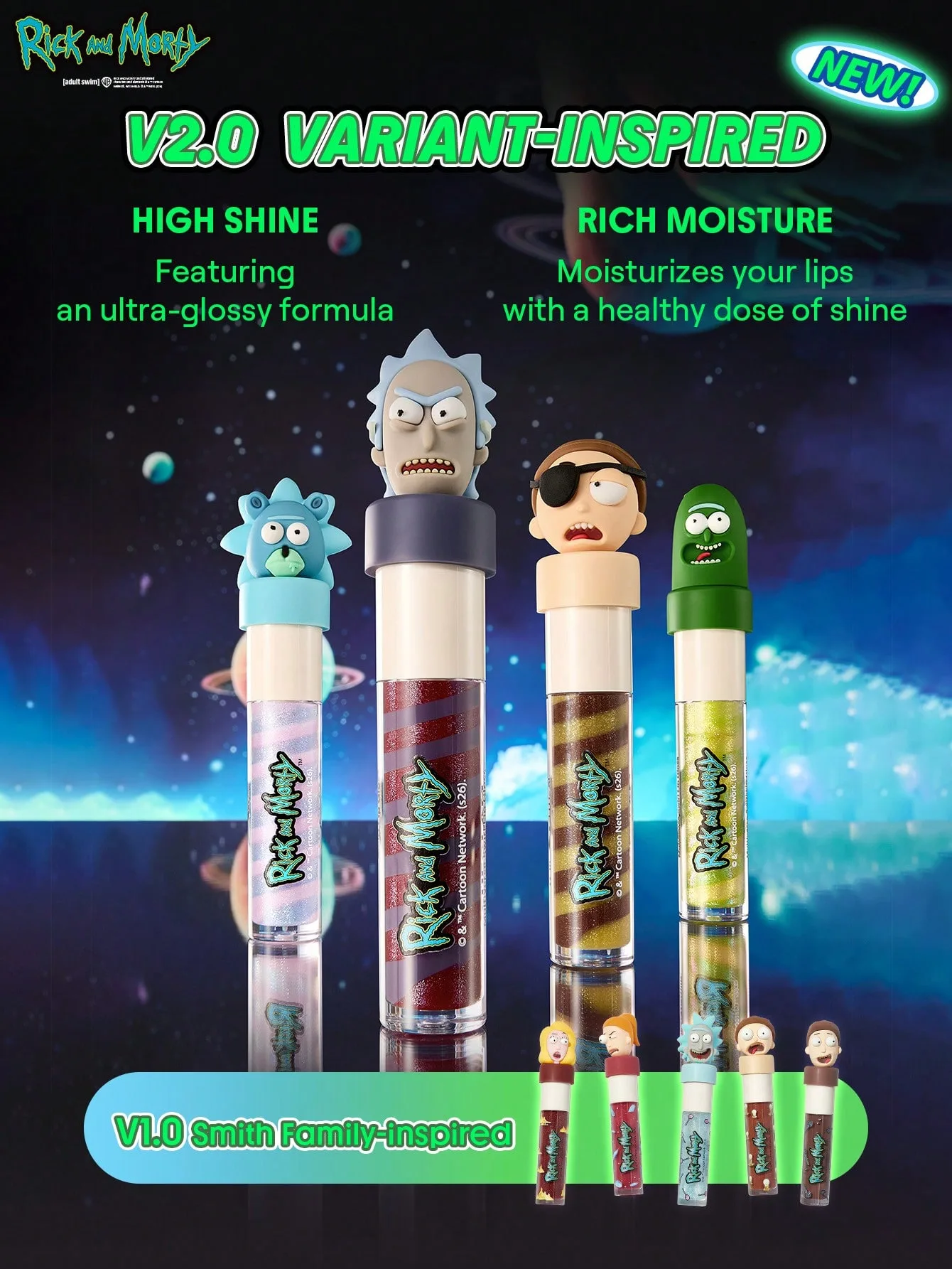 sheglam Rick and Morty X SHEGLAM Set de Colección Completa Marca de Belleza Cosmética Maquillaje para Mujeres y Niñas