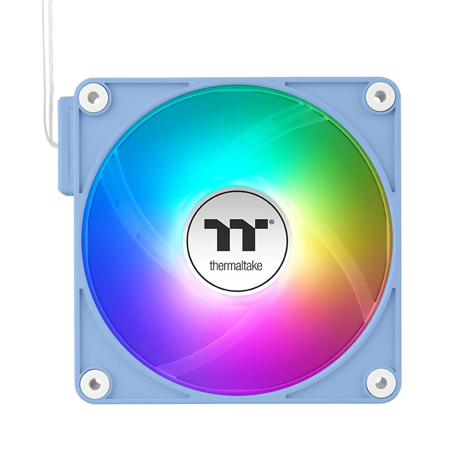 Thermaltake CT120 EX ARGB PC Cooling Fan Hydrangea Blue 3-Fan Pack, Magnetic Connection, 5V Motherboard Sync, 16.8 Million Colors 9 Addressable LEDs, 120 mm Case/Radiator Fan, CL-F196-PL12BU-A