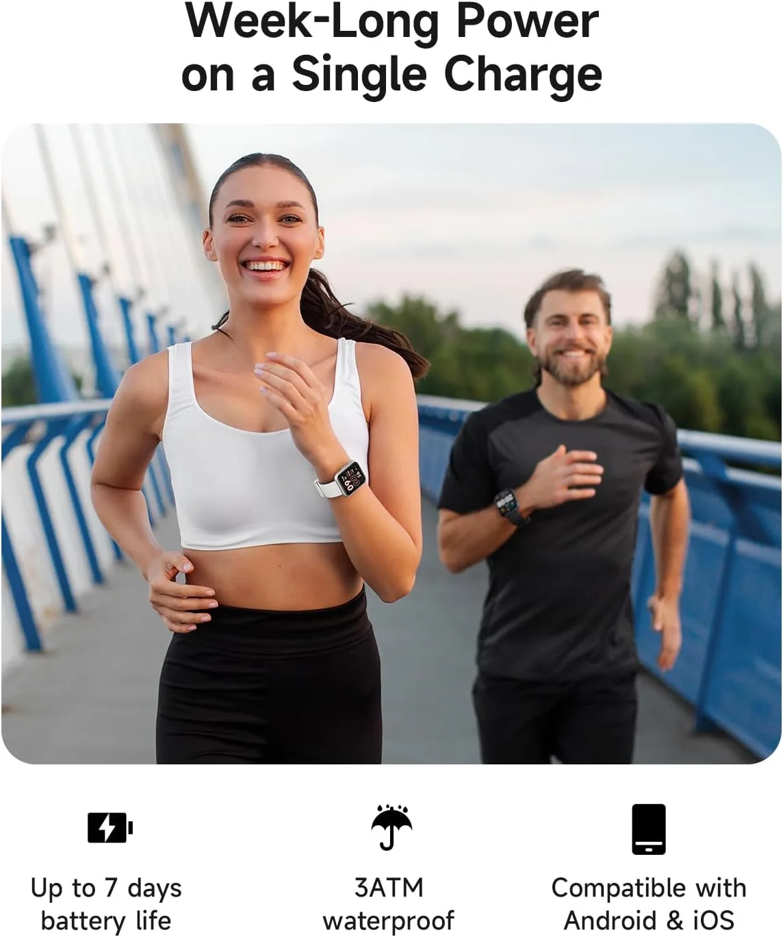Woneligo Smart Watch for Women, Answer/Make Calls, Alexa Built-in, 1.85" Touch Screen Fitness Tracker for Android & iPhone, Heart Rate/Sleep/SpO2 Monitor Smartwatch, Waterproof (White)