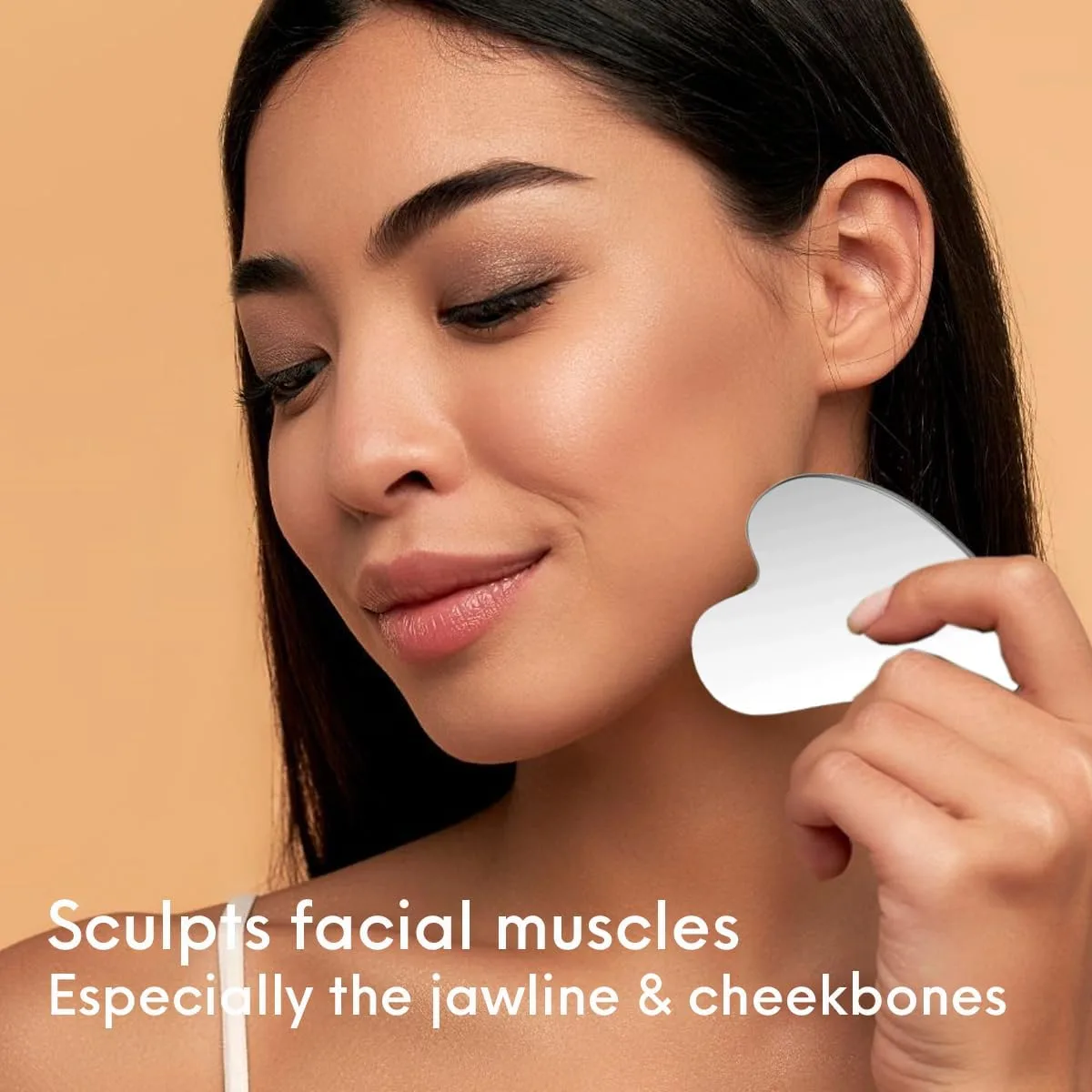 Stainless Steel Gua Sha Facial Tools 3 in 1 with Pouch,Facial Massage Tool Kit for Women’s Skincare Routine, Brighten and Sculpt Your Skin,Reduce Inflammation and Puffiness, Silver