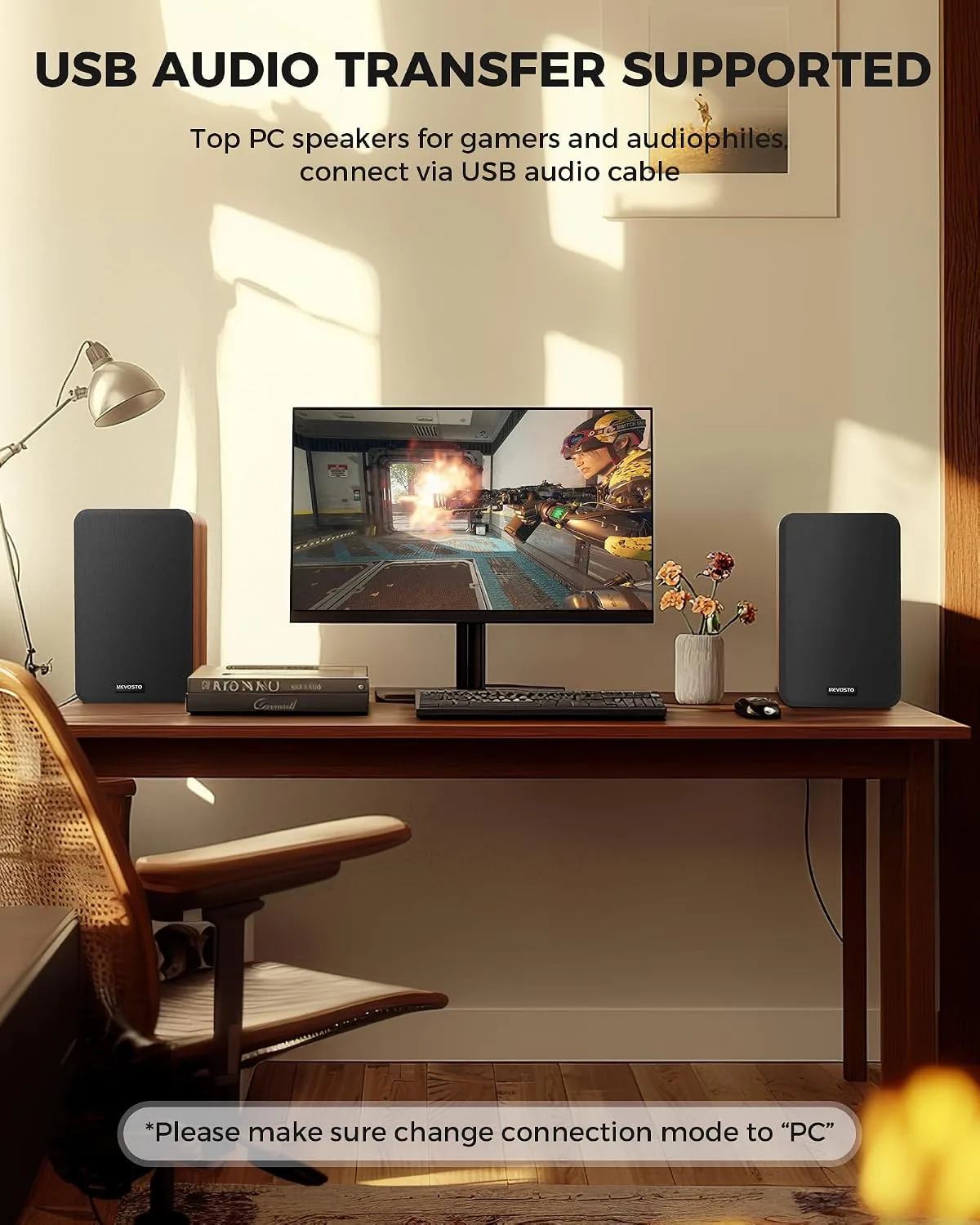 5-Inch Powered Bookshelf Speakers: PC Speakers for Record Player