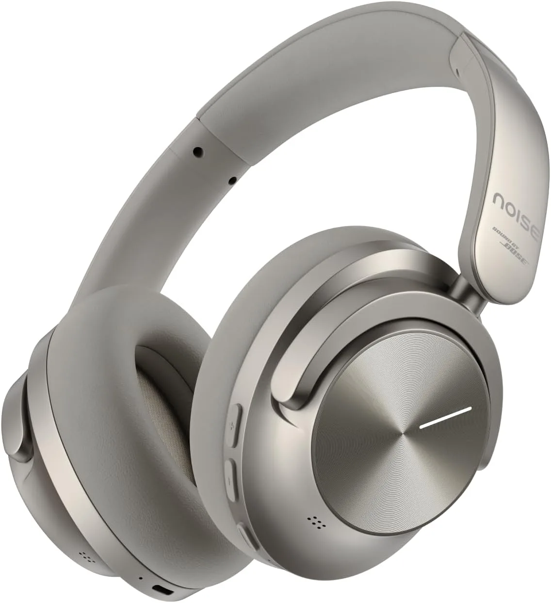 Noise Master Buds Max, Sound by Bose Wireless Over-Ear Headphones with Segment Leading Adaptive ANC, Dynamic EQ, LHDC 5.0, Immersive Spatial Audio,Upto 60H Playtime, App Support (Titanium)