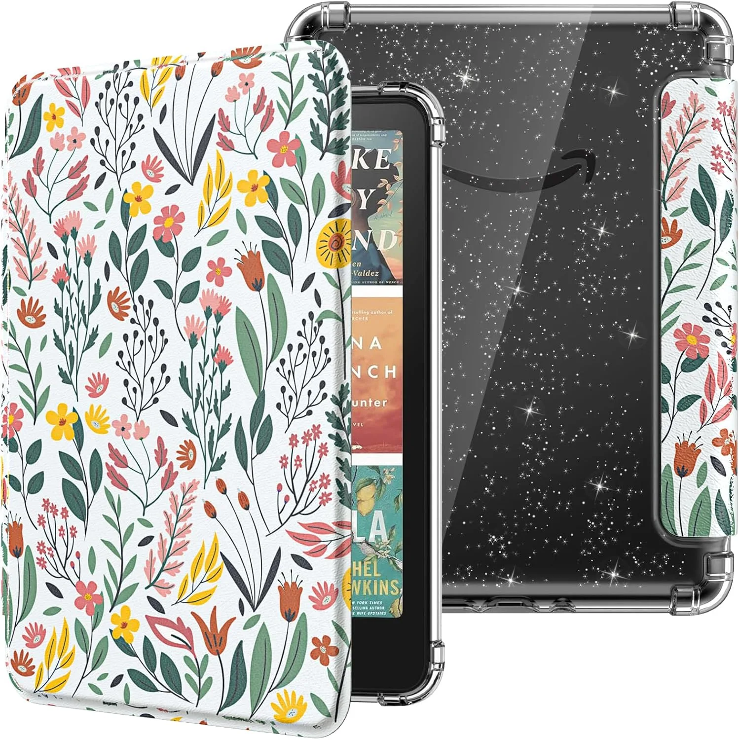 MoKo Case for 7" Kindle Paperwhite 12th Gen & Colorsoft 2024, Flowers
